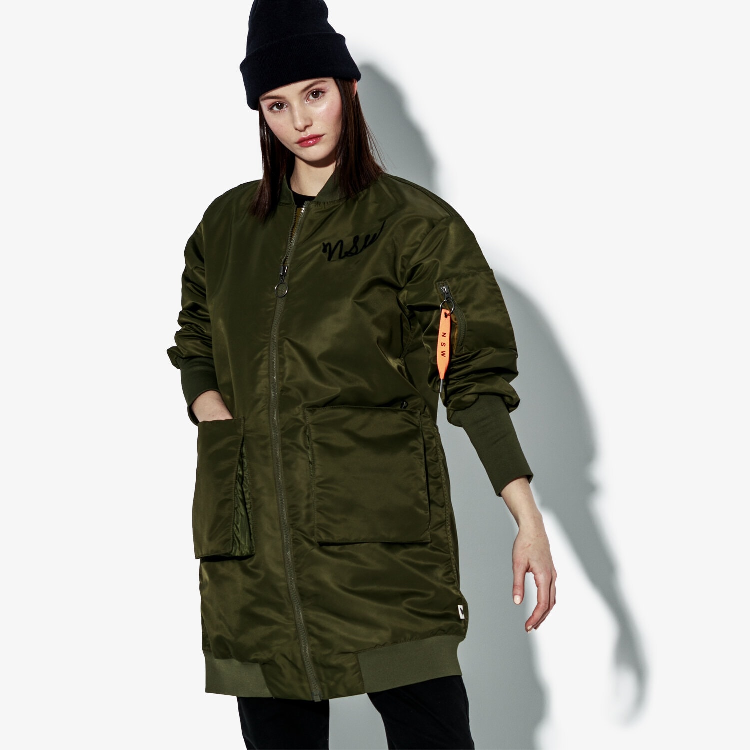Femei geacă de iarnă NIKE JACHETĂ W NSW NSW PARKA INSULATED MA1 932049-395 Kaki