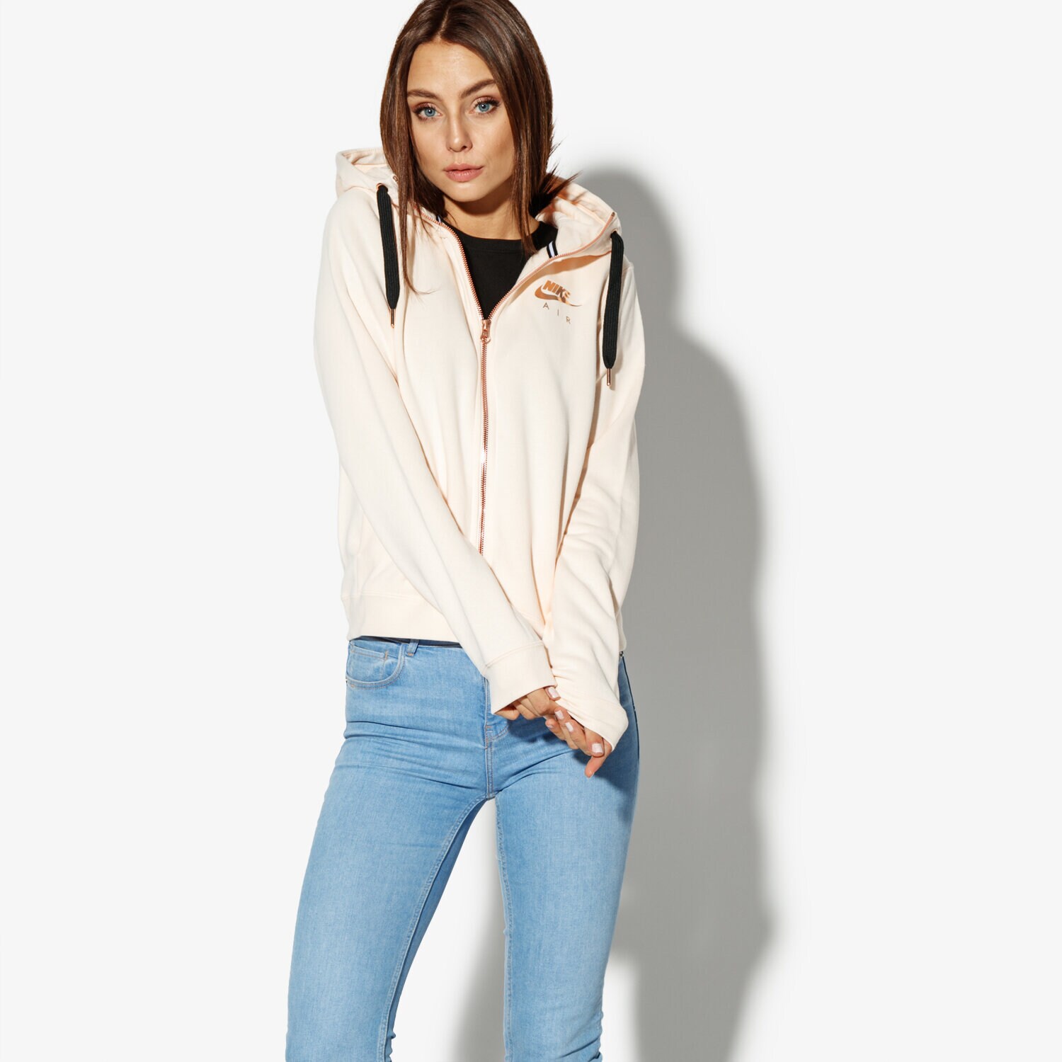 Femei bluză NIKE BLUZĂ W NSW RALLY HOODIE FZ AIR AV6229838 Roz