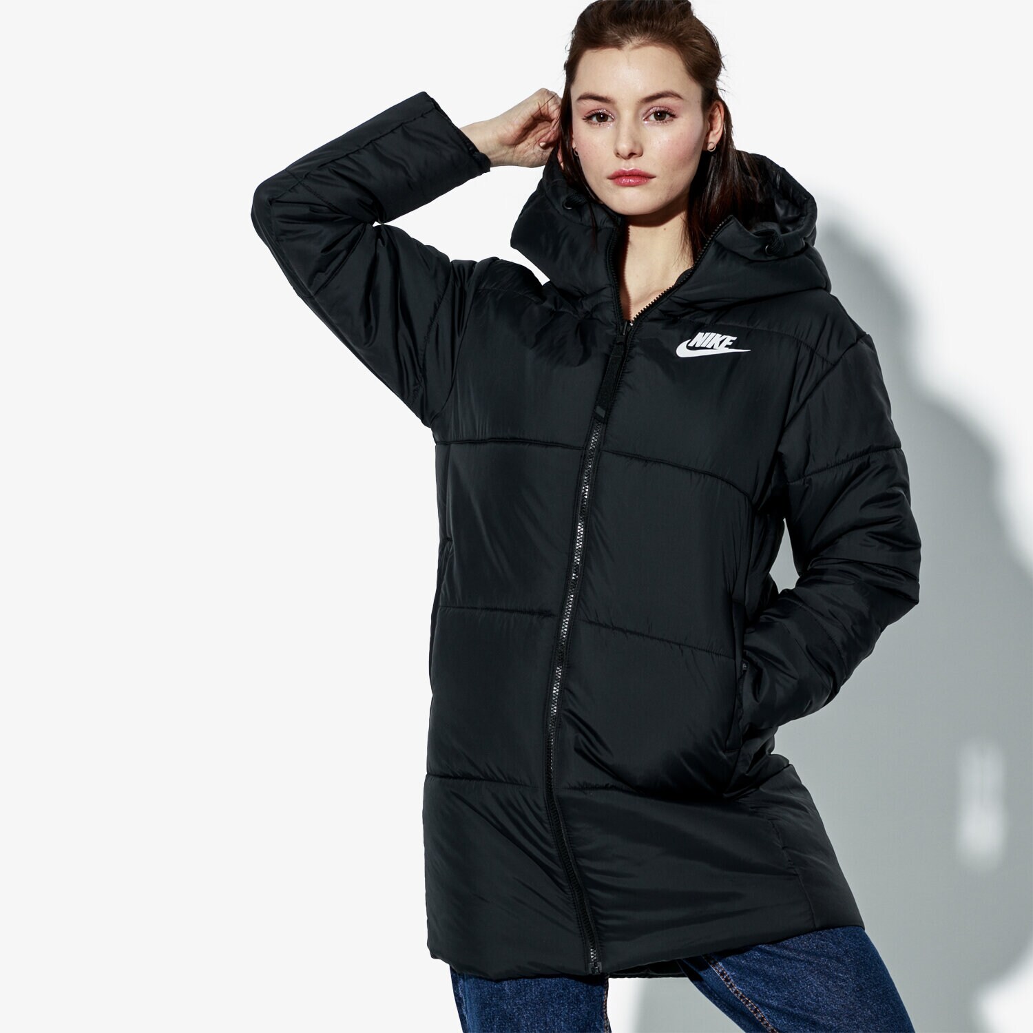 Femei geacă de iarnă NIKE JACHETĂ W NSW SYN FILL PARKA 939358-010 Negru