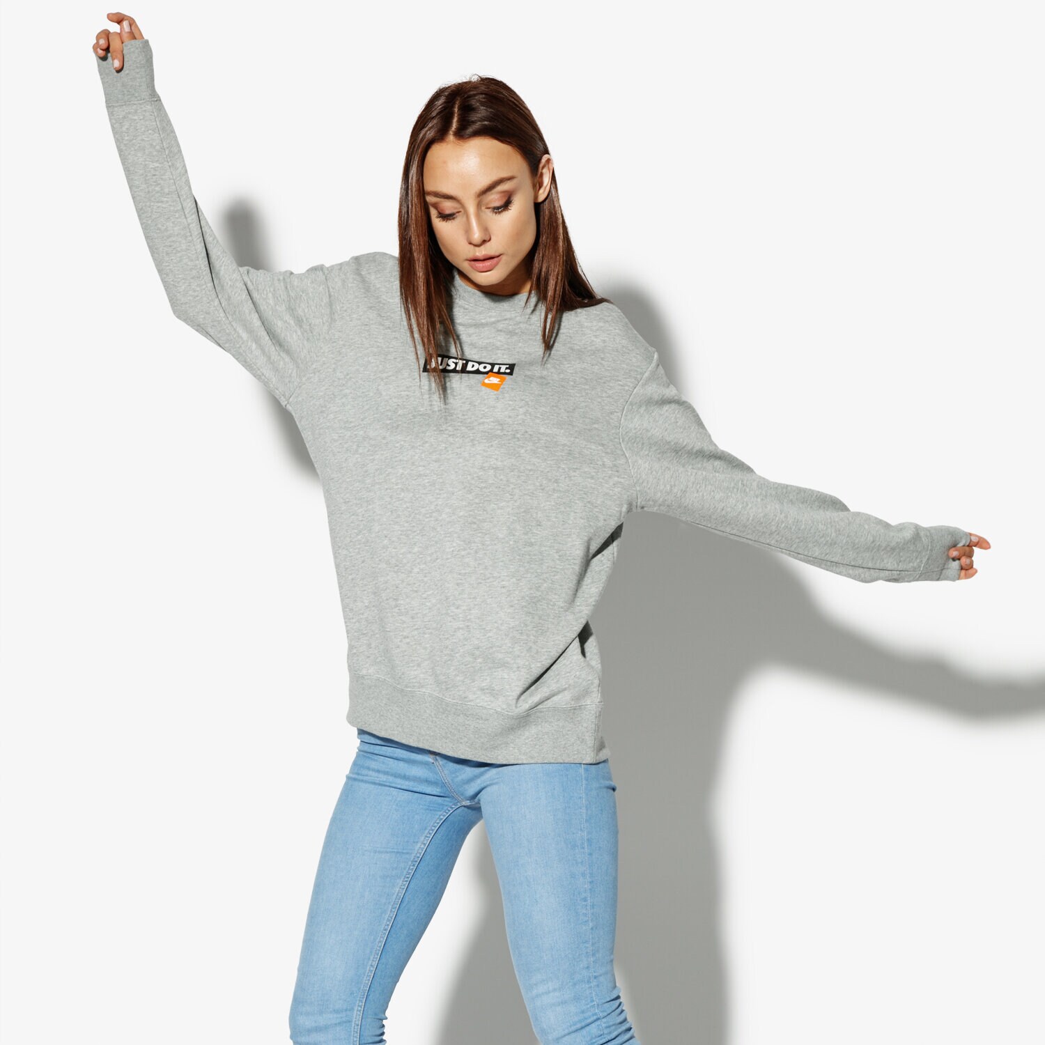 Femei bluză NIKE BLUZĂ W NSW CREW FLC JDI AQ0243-063 Gri