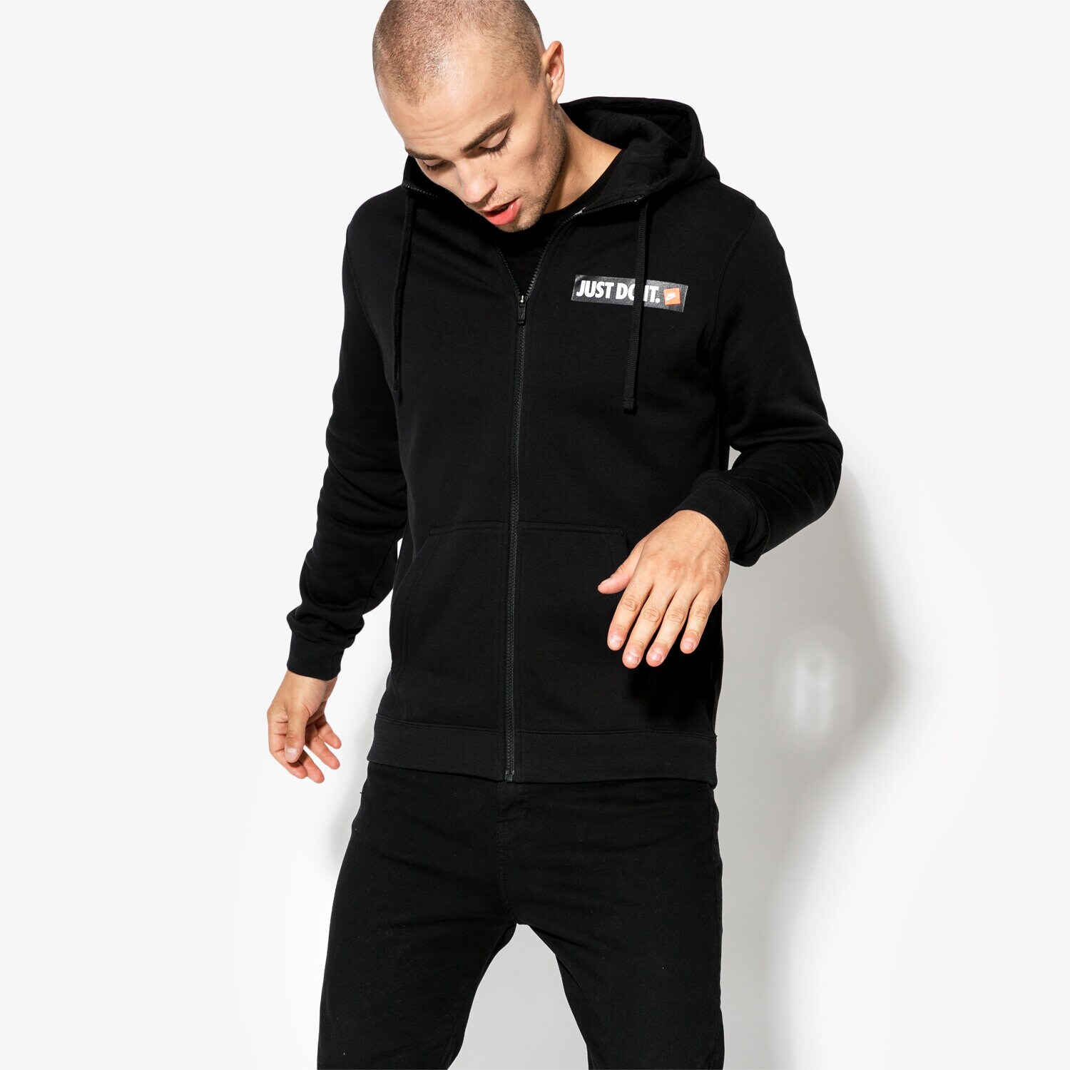 Bărbați bluză NIKE BLUZĂ M NSW HOODIE FZ FLC HBR 928703-010 Negru