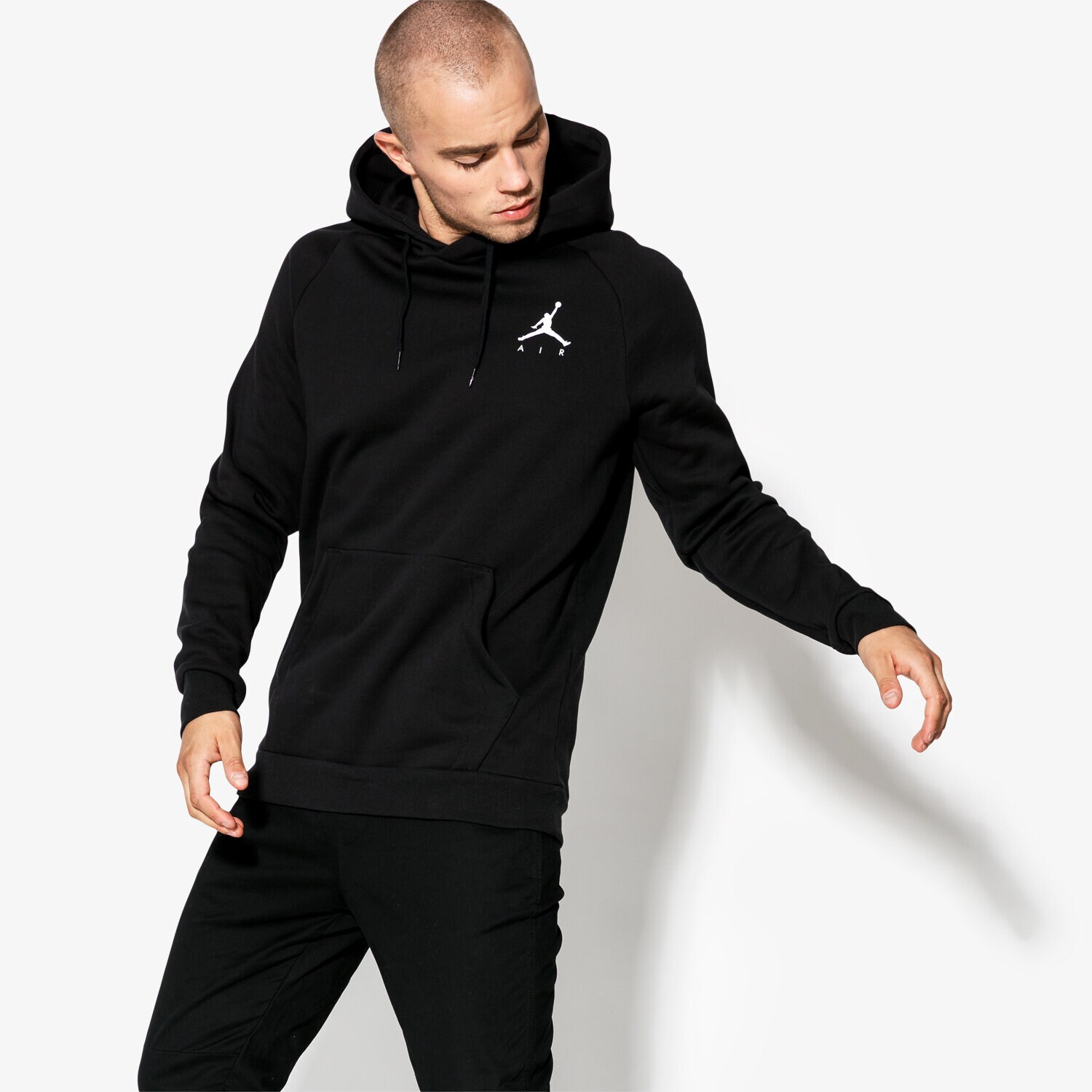 Bărbați bluză JORDAN BLUZĂ JUMPMAN FLEECE PO 940108-010 Negru