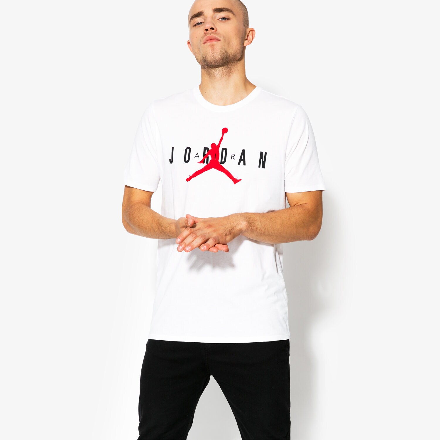 Bărbați tricou JORDAN TRICOU SS M JSW TEE BUSTIERĂND 5 AA1907-100 Alb