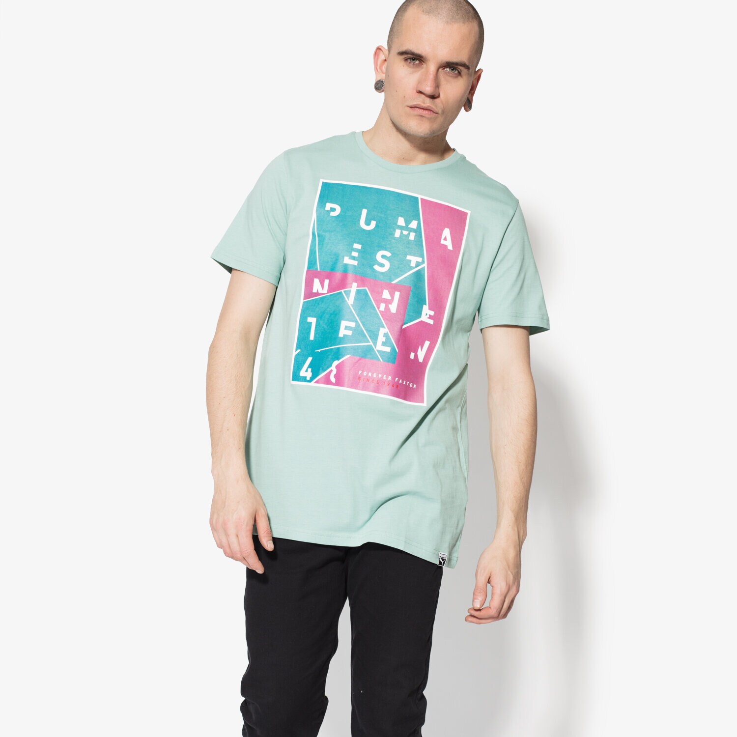 Bărbați tricou PUMA TRICOU SS PHOTOPRINT TEE 85083215 Albastru