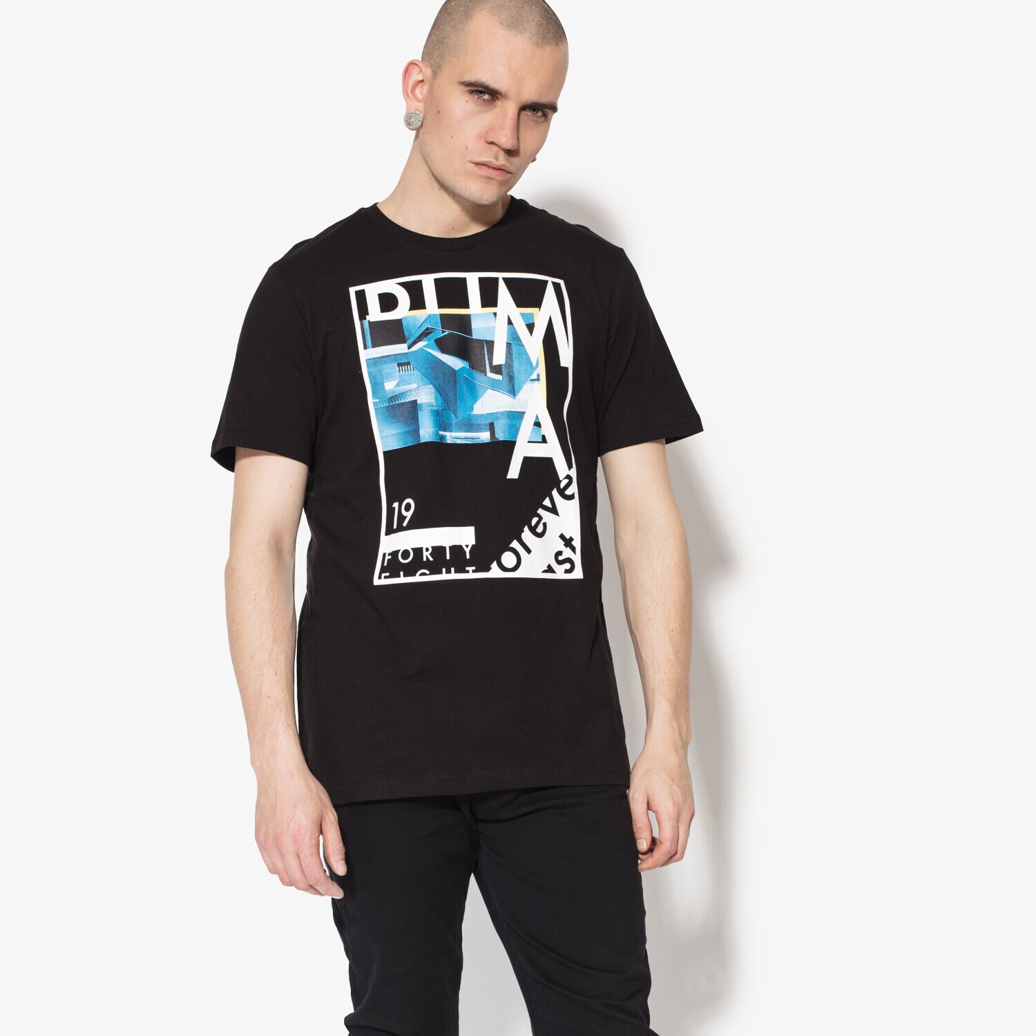 Bărbați tricou PUMA TRICOU SS PHOTOPRINT TEE 85083251 Negru