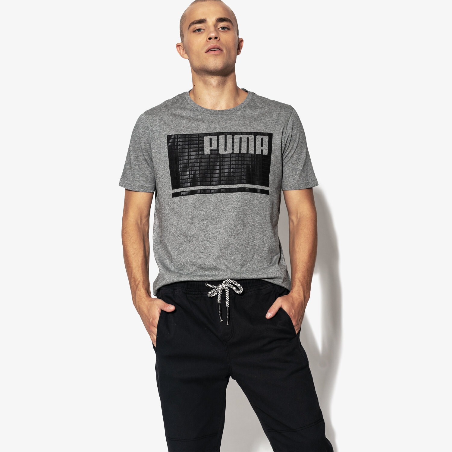 Bărbați tricou PUMA TRICOU SS SUMMER REBEL TEE 85010103 Gri