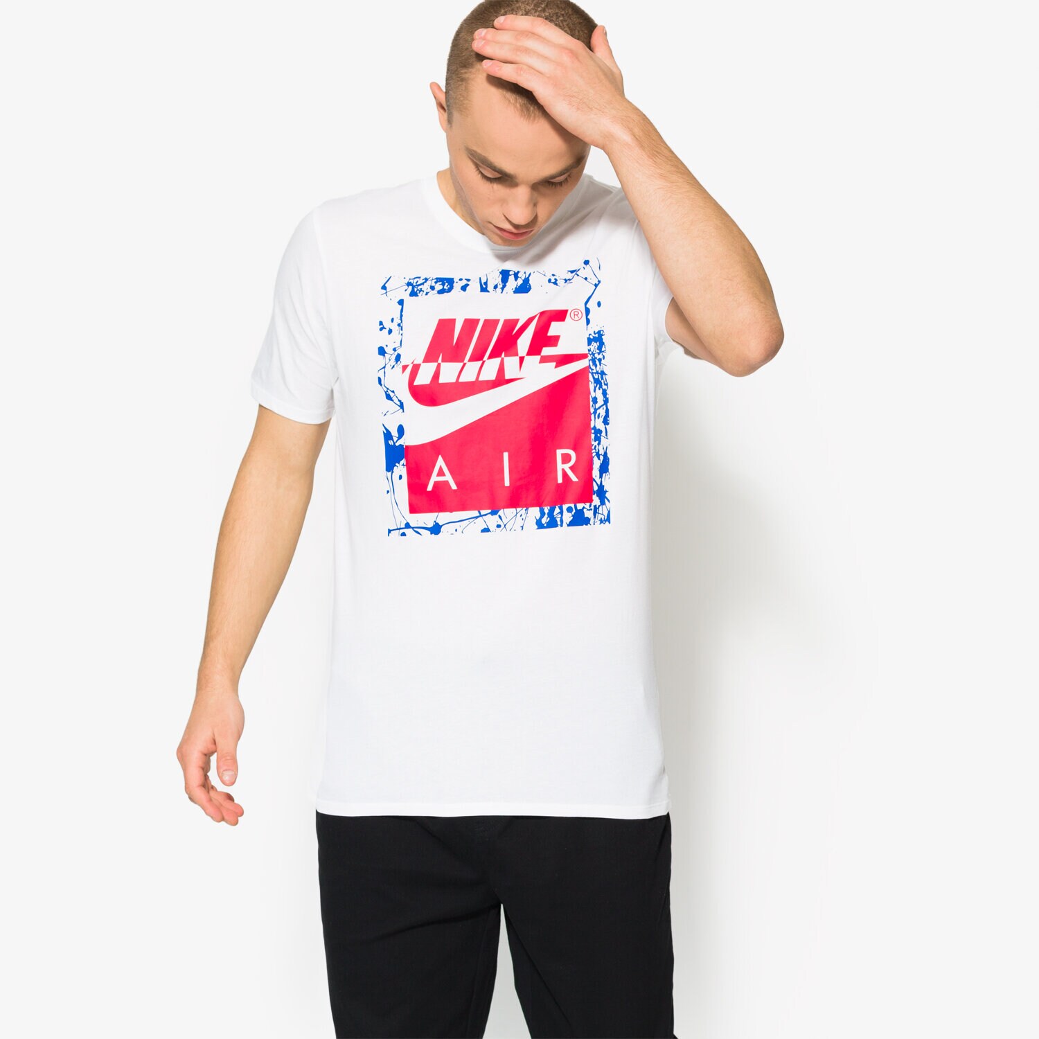 Bărbați tricou NIKE TRICOU SS M NSW TEE DRPTL AF1 1 942452-100 Alb