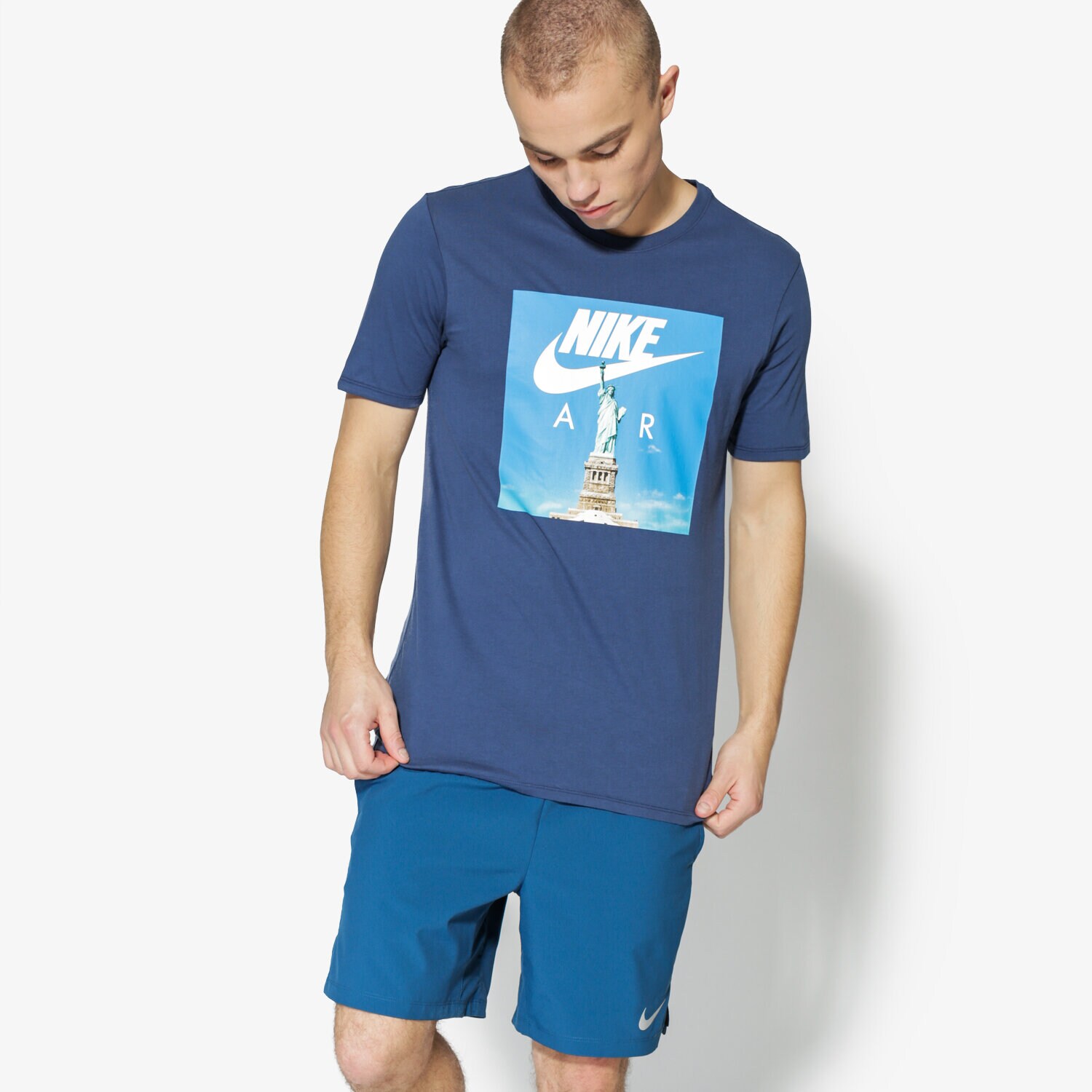 Bărbați tricou NIKE TRICOU SS M NSW TEE AIR 1 892155-451 Bleumarin