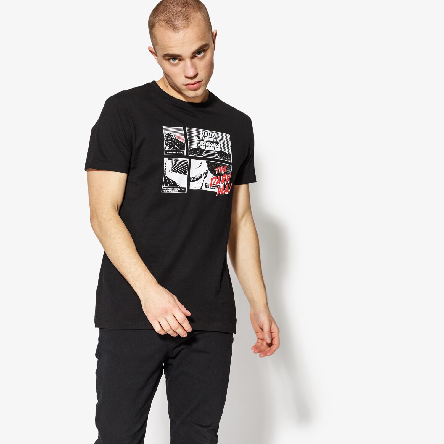 Bărbați tricou CONFRONT TRICOU SS COMIC CF18TSM68001 Negru