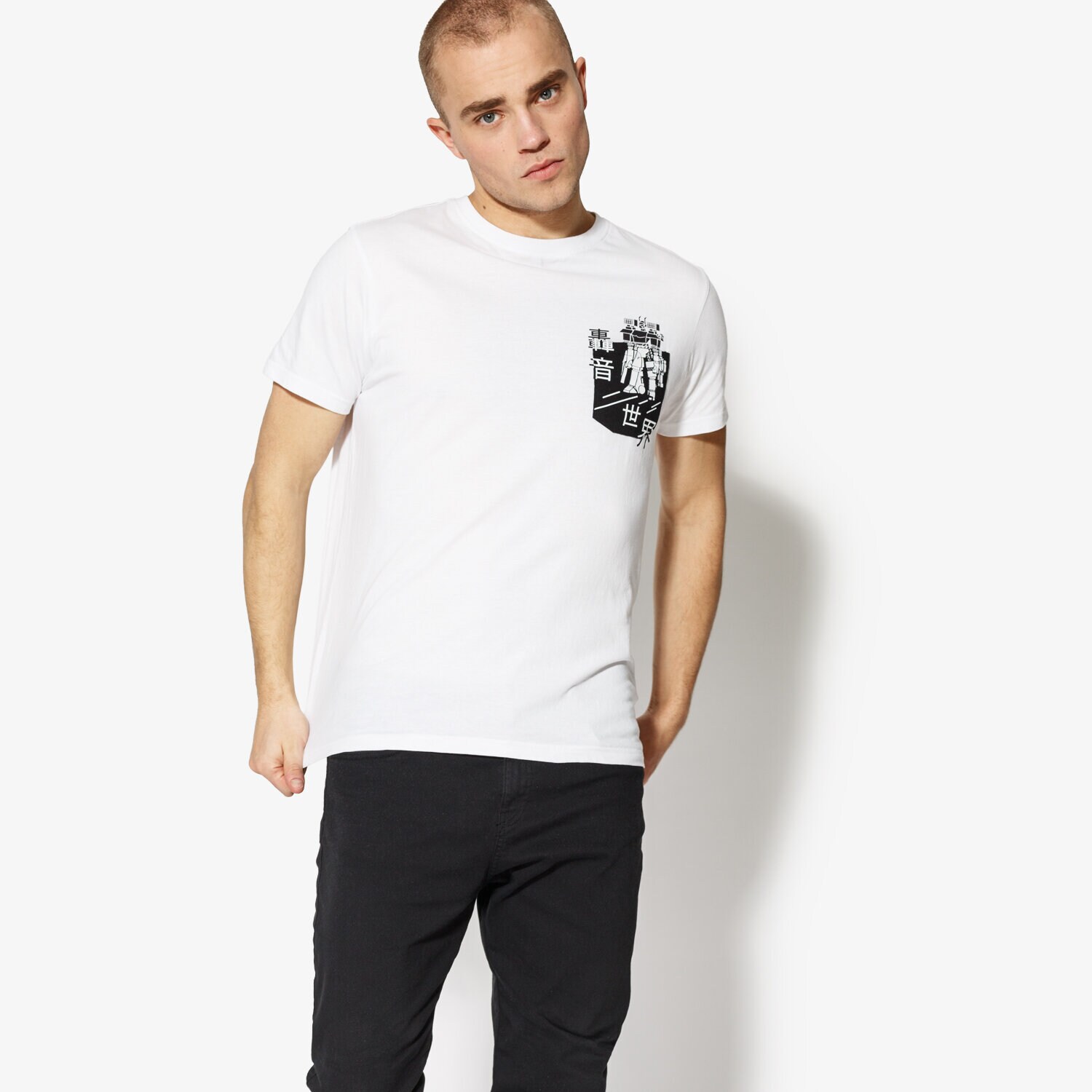 Bărbați tricou CONFRONT TRICOU SS CONTRAST CF18TSM70001 Alb