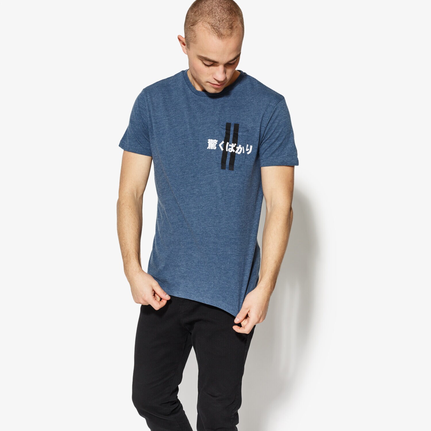 Bărbați tricou CONFRONT TRICOU SS SIGN CF18TSM73001 Bleumarin
