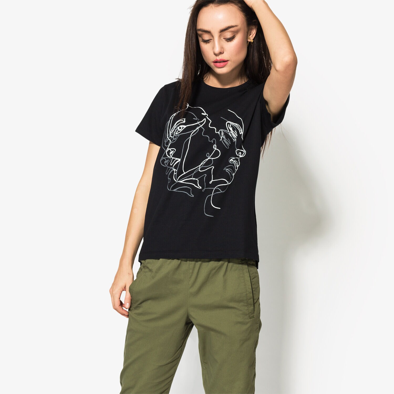 Femei tricou CONFRONT TRICOU SS FACE CF18TSD20001 Negru