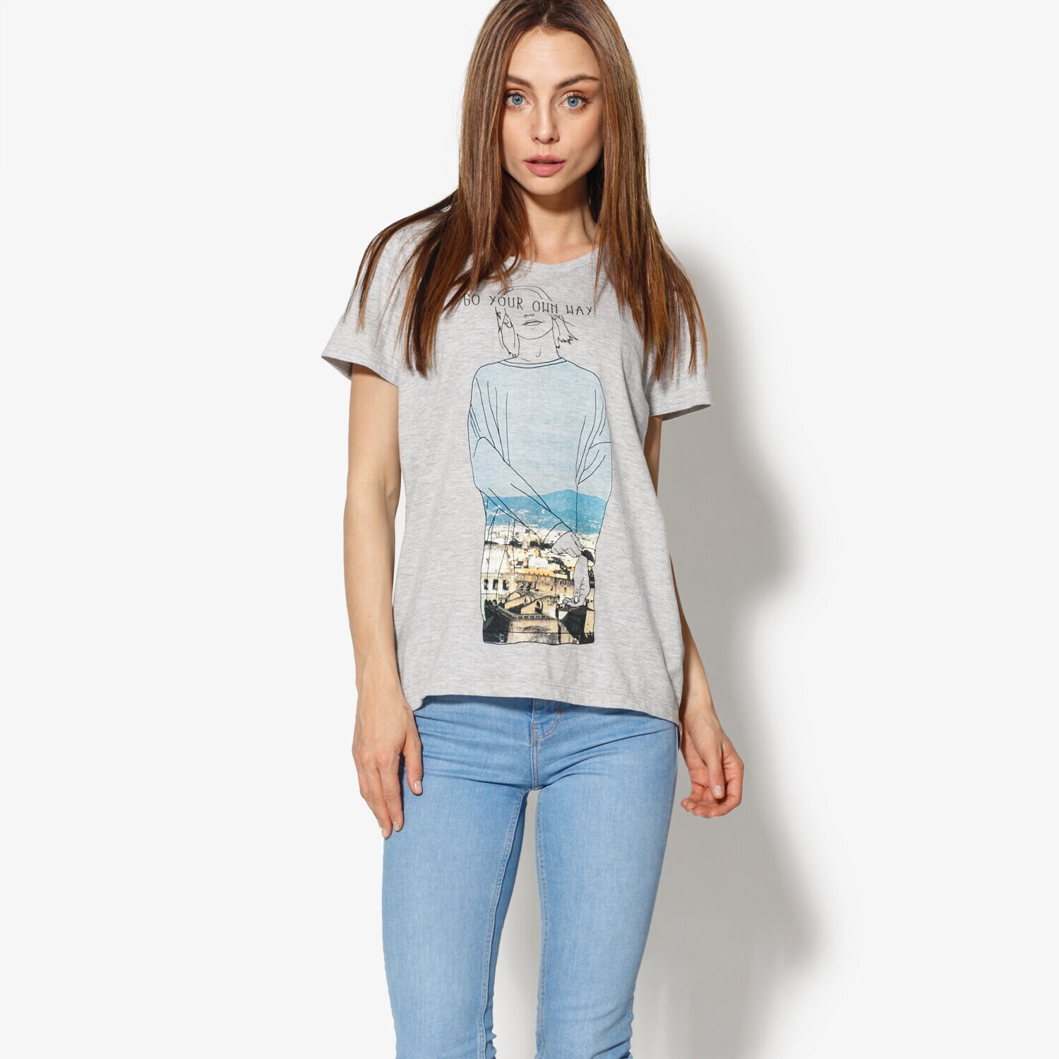 Femei tricou CONFRONT TRICOU SS IRIS CF18TSD22001 Gri