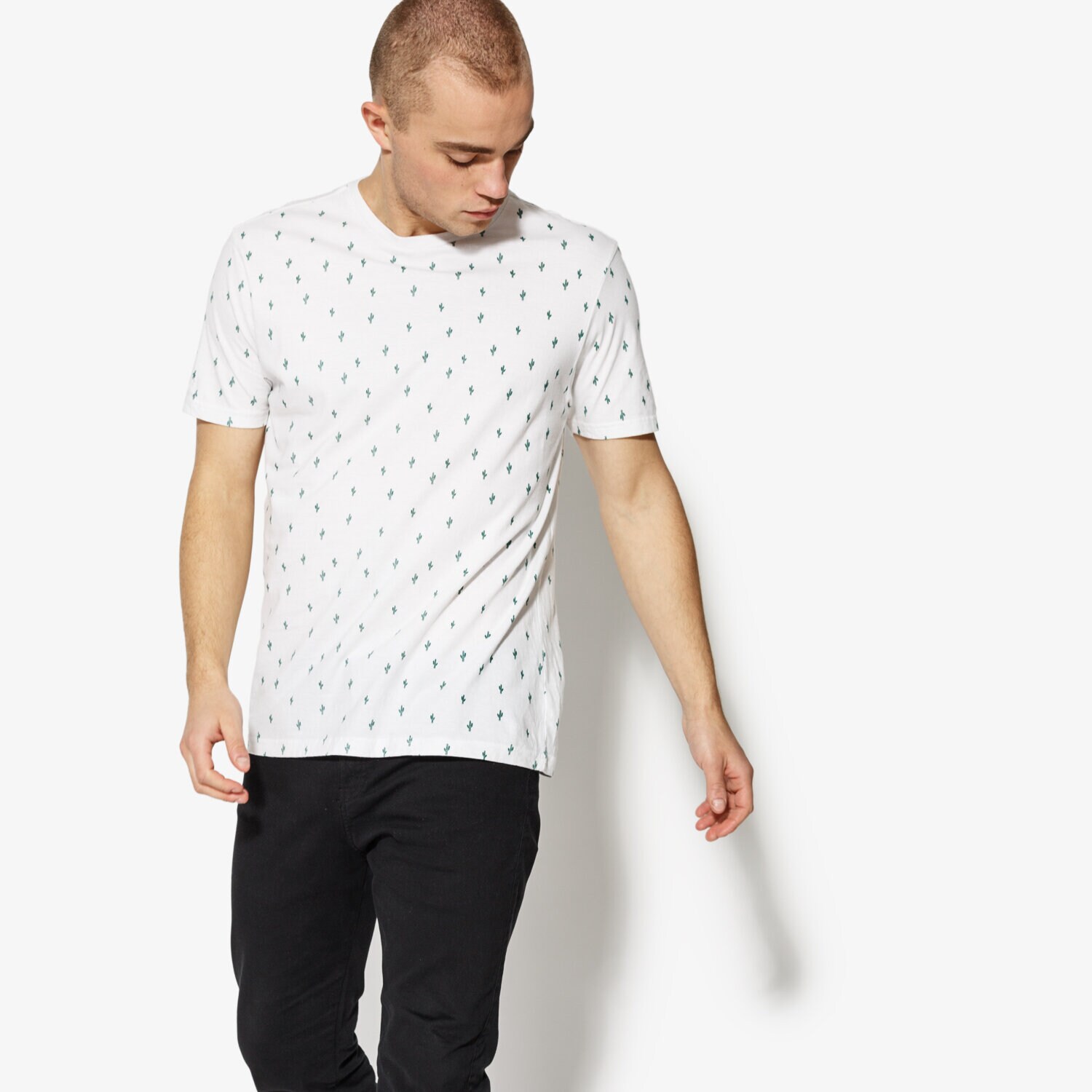 Bărbați tricou CONFRONT TRICOU SS CACTUS CF18TSM78003 Alb