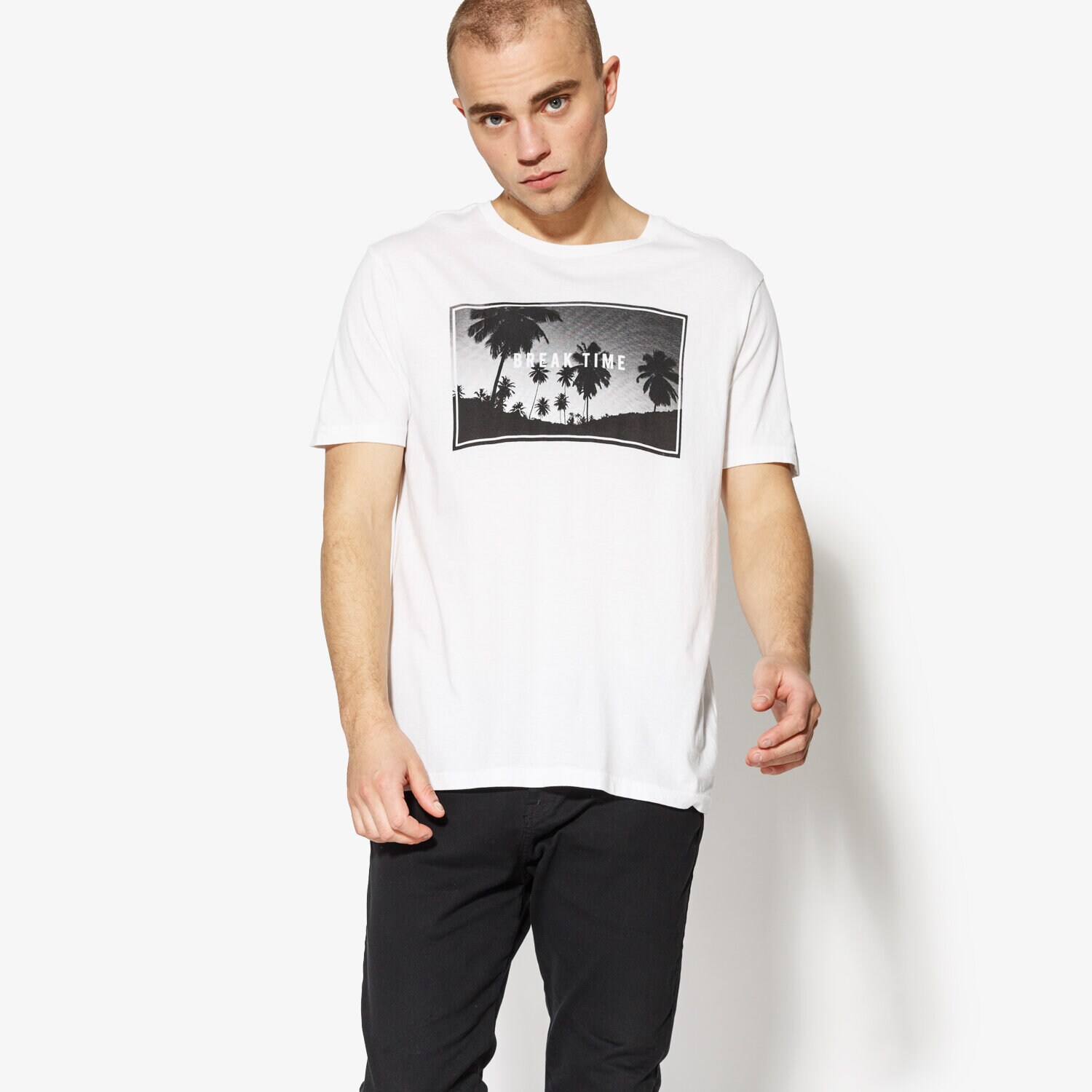 Bărbați tricou CONFRONT TRICOU SS TROPICS CF18TSM80001 Alb