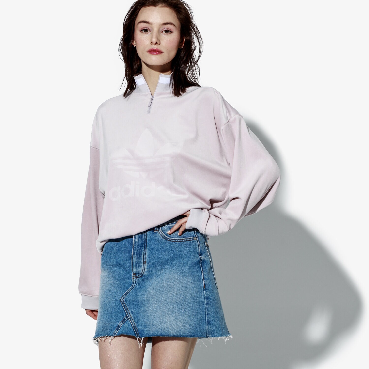 Femei bluză ADIDAS BLUZĂ SWEATSHIRT MONTHLY PACKS DH4718 Violet