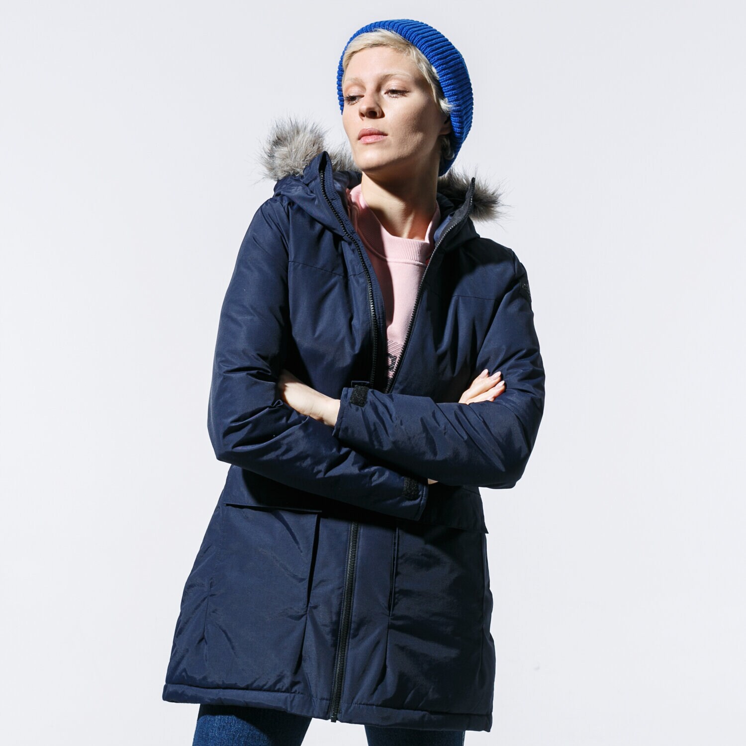 Femei geacă de iarnă ADIDAS JACHETĂ W XPLORIC PARKA SW INSULATION CY8608 Bleumarin