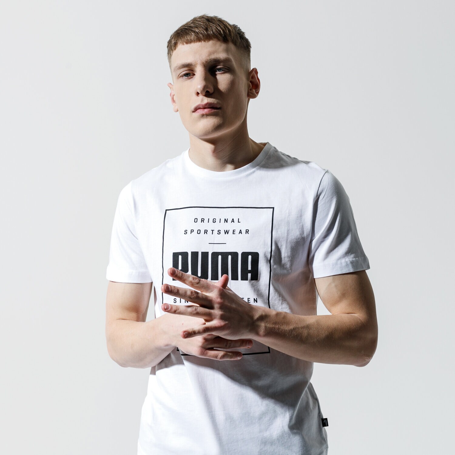 Bărbați tricou PUMA TRICOU SS BOX PUMA 85407602 Alb