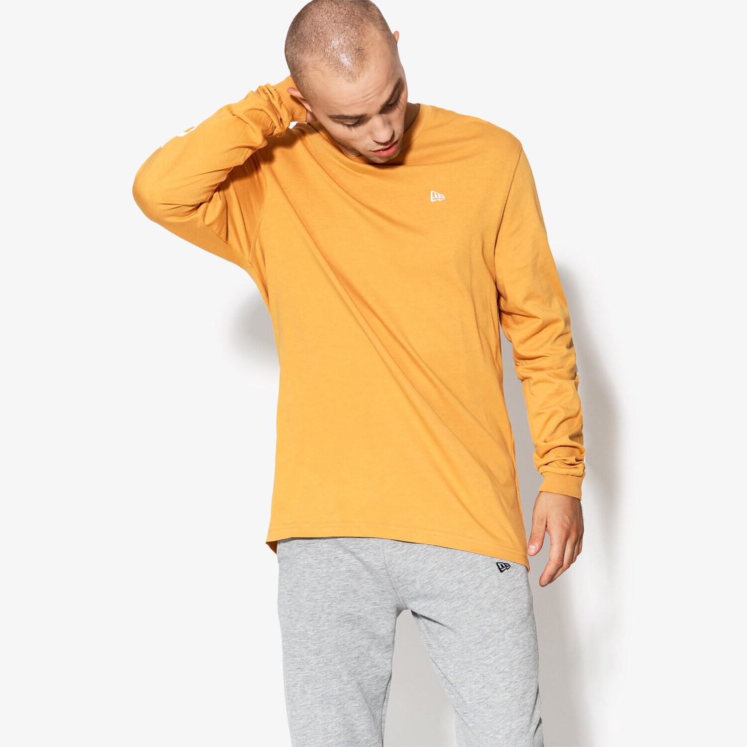 Bărbați tricou NEW ERA TRICOU LS NE ESTABLISHED LS TEE NE BSQ NONE 11604078 Galben