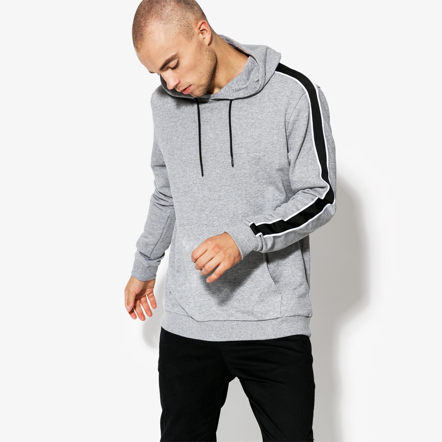 Bărbați bluză CONFRONT BLUZĂ STRIPE CF38BLM17001 Gri