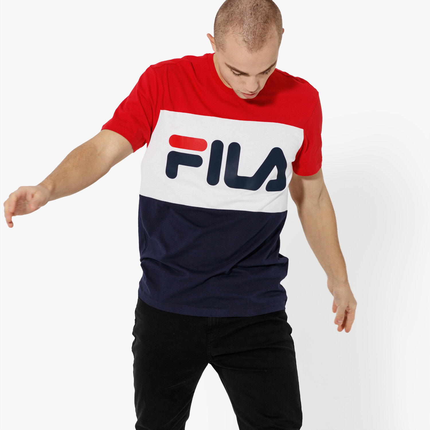 Bărbați tricou FILA TRICOU SS DAY TEE 681244G06 Bleumarin