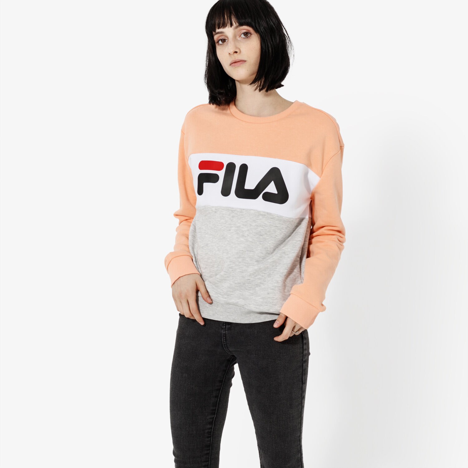 Femei bluză FILA BLUZĂ LEAH CREW SWEAT 687043A064 Gri