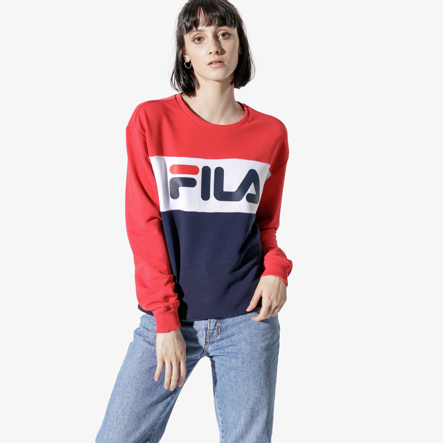 Femei bluză FILA BLUZĂ LEAH CREW SWEAT 687043G06 Bleumarin