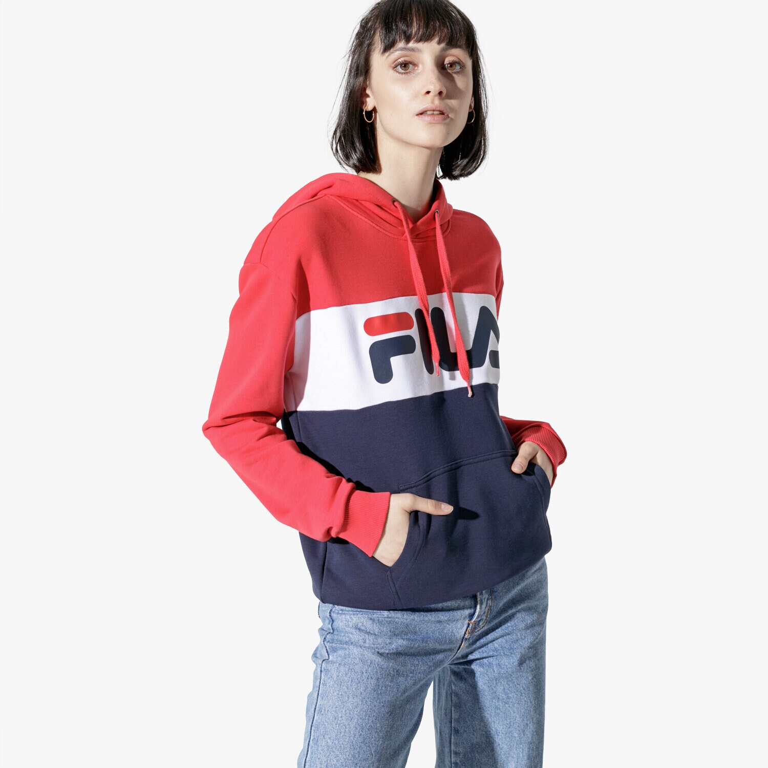 Femei bluză FILA BLUZĂ LORI HOODIE SWEAT 687042G06 Bleumarin
