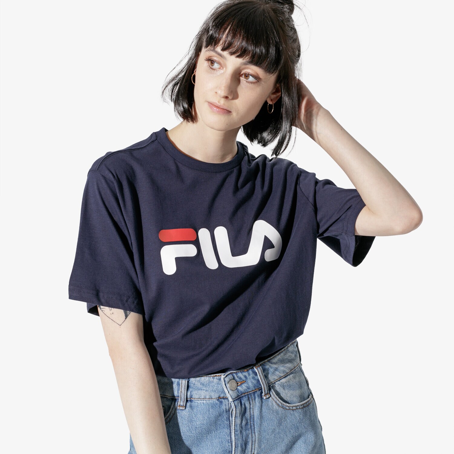 Femei tricou FILA TRICOU SS PURE SHORT SLEEVE SHIRT WW 681093170W Bleumarin