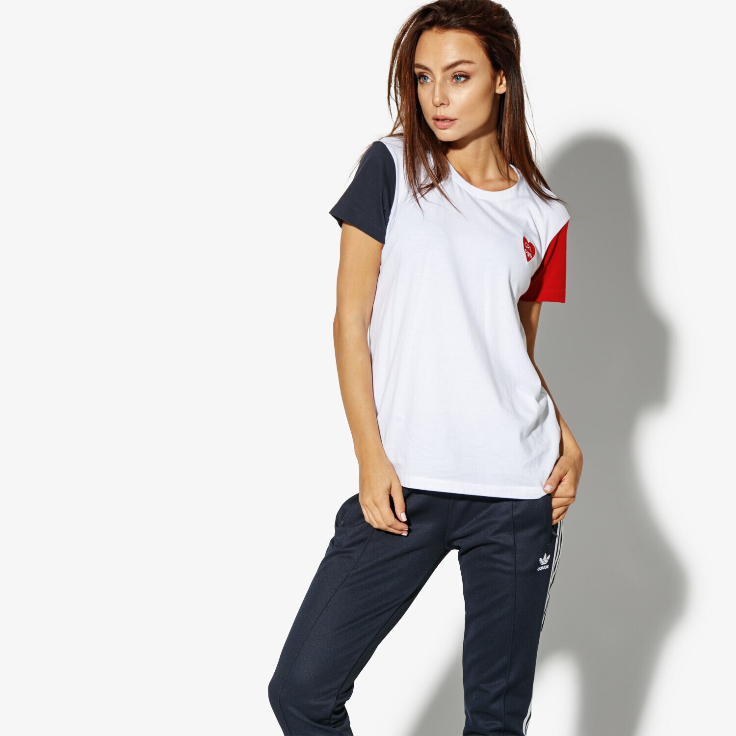 Femei tricou CONFRONT TRICOU SS HEART CF38TSD11001 Alb
