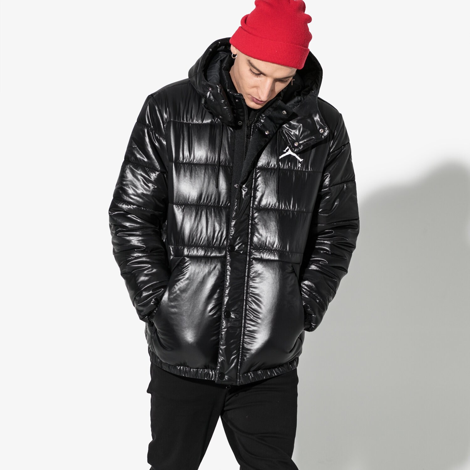 Bărbați eacă de iarnă JORDAN JACHETĂ JORDAN JUMPMAN PUFFER JACKET AA1957-010 Negru