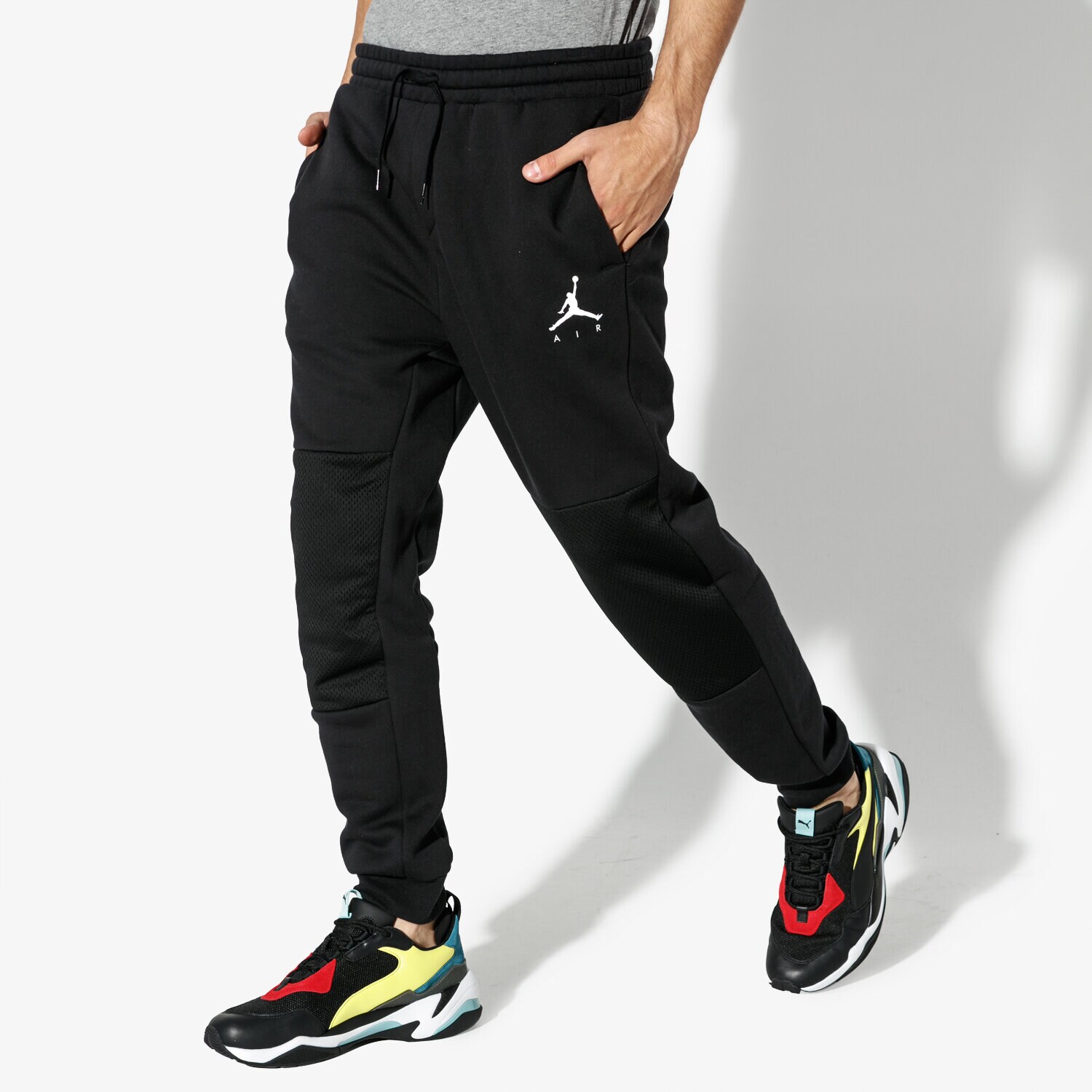 Bărbați pantaloni JORDAN PANTALONI  JORDAN JUMPMAN HYBRID FLEECE PAN AA1447-010 Negru
