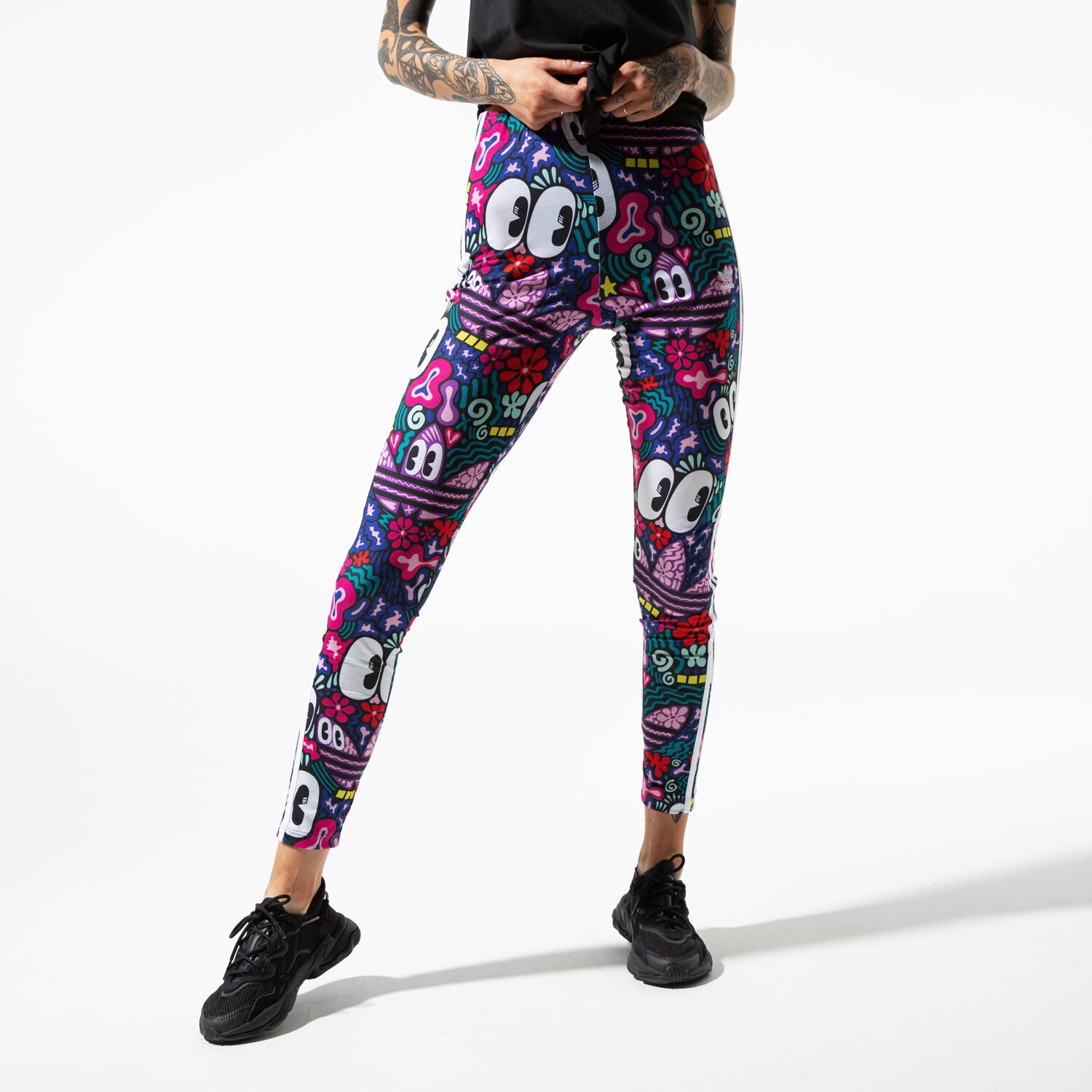 Femei pantaloni ADIDAS COLANȚI 3 STRIPES TIGHT DV2671 Mulicolor