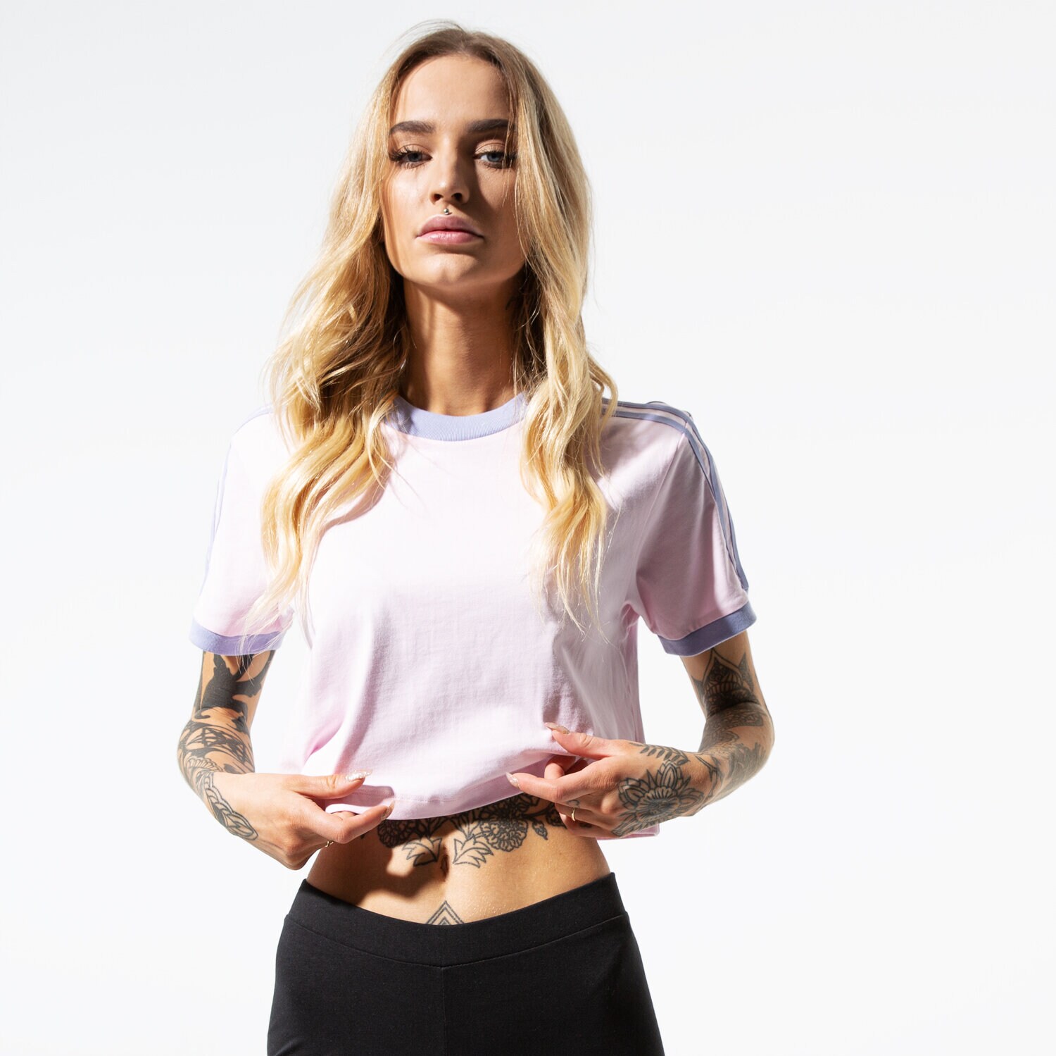 Femei tricou ADIDAS TRICOU SS CROPPED TEE PNK DX4241 Roz