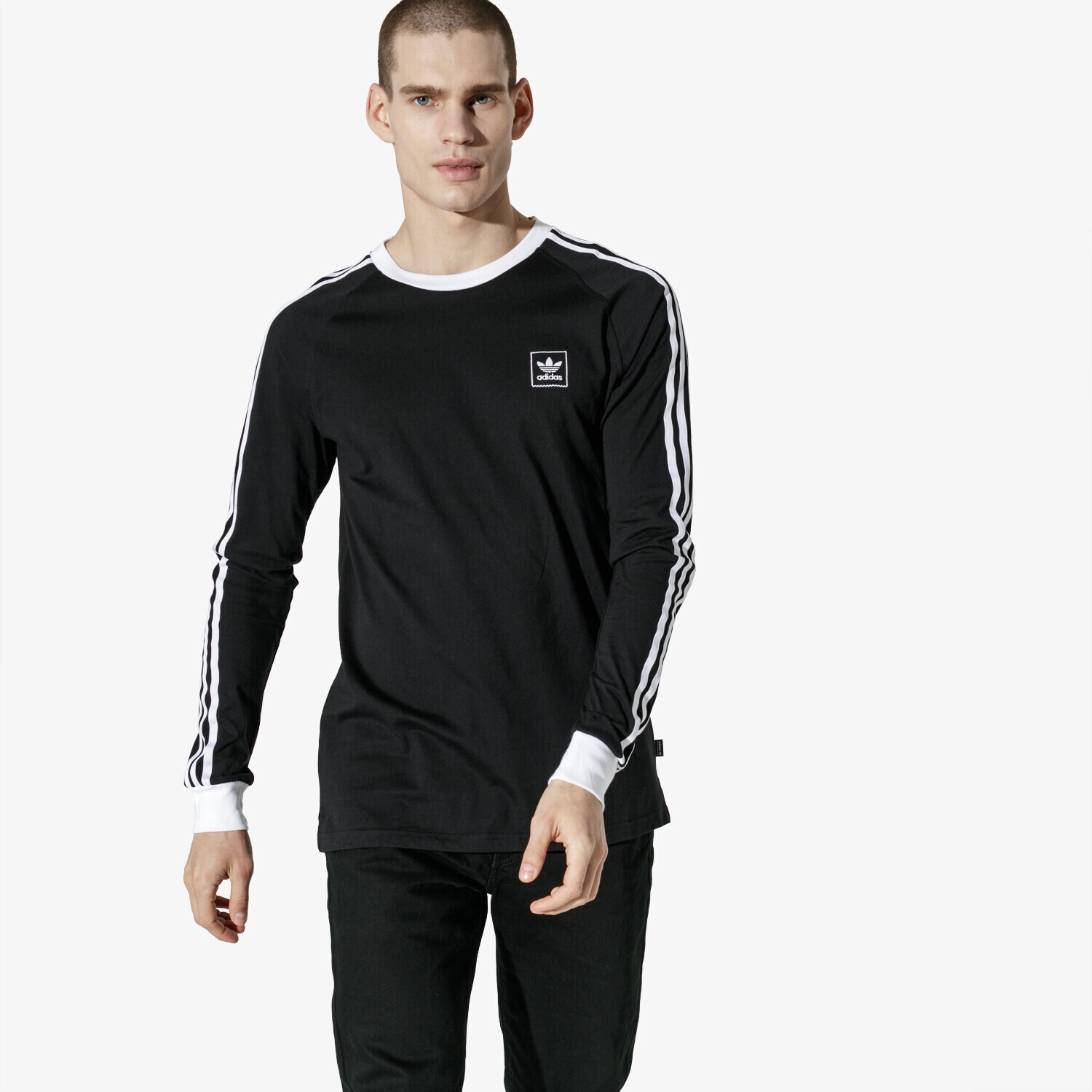 Bărbați bluză ADIDAS BLUZĂ LS CALI BB T DU8394 Negru