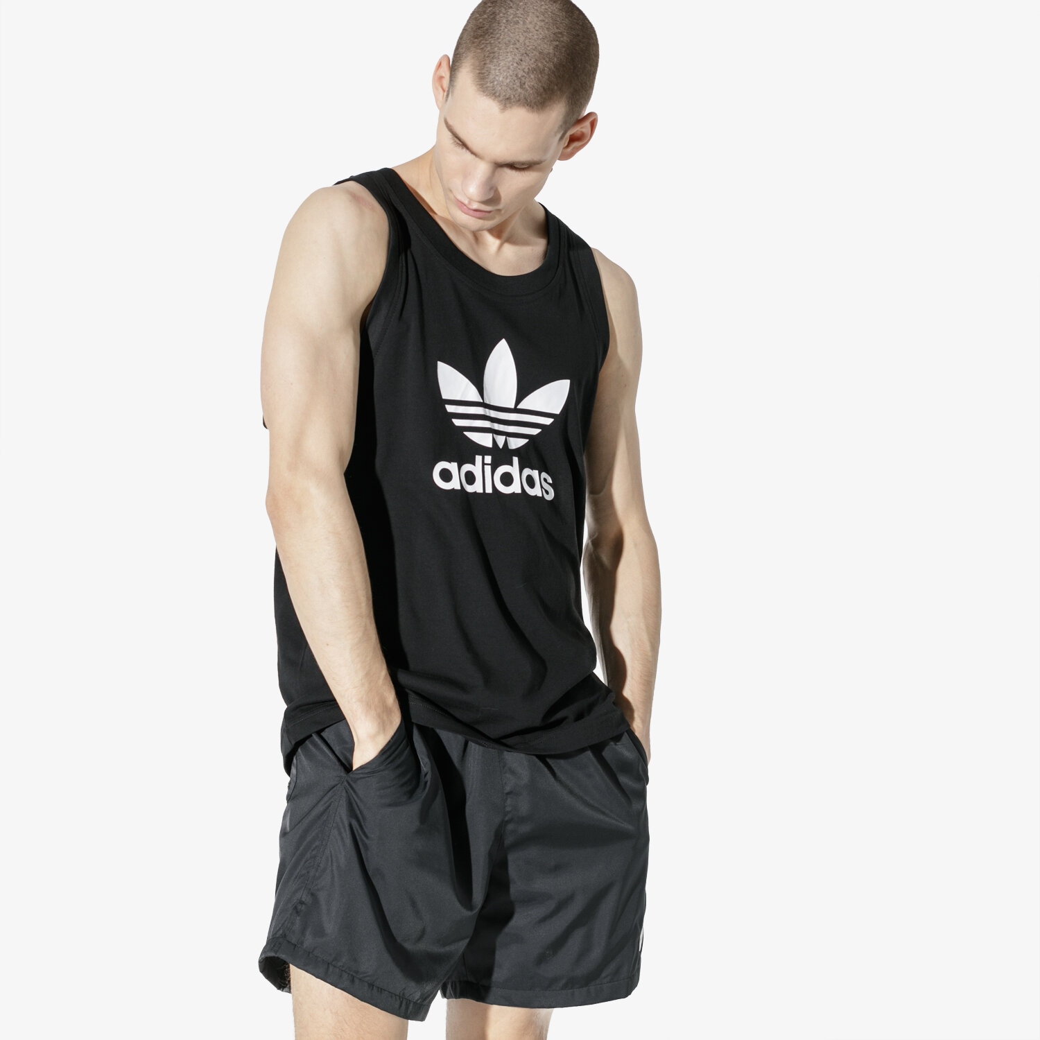 Bărbați tricou ADIDAS MAIOU TREFOIL MAIOU BLK DV1509 Negru