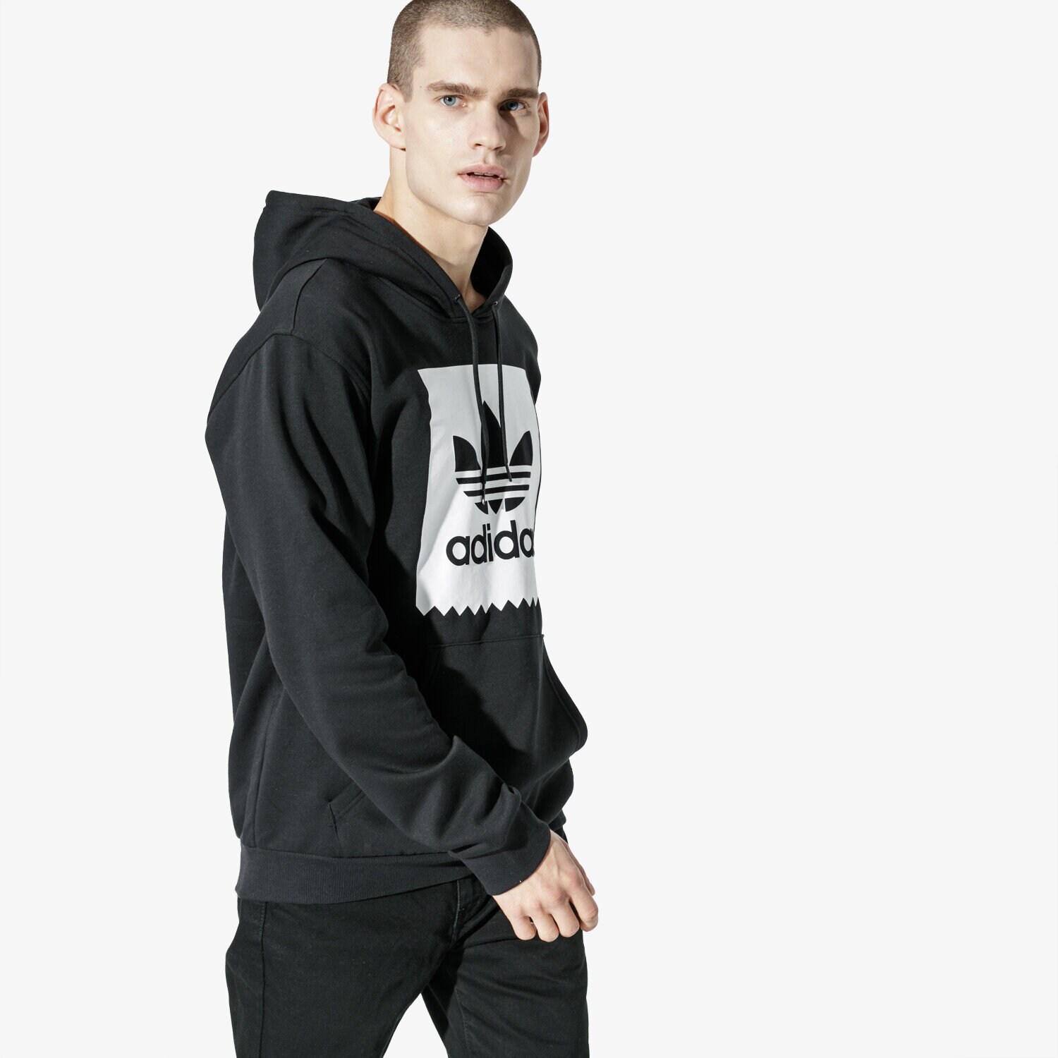 Bărbați bluză ADIDAS BLUZĂ SOLID BB HOOD CW2358 Negru