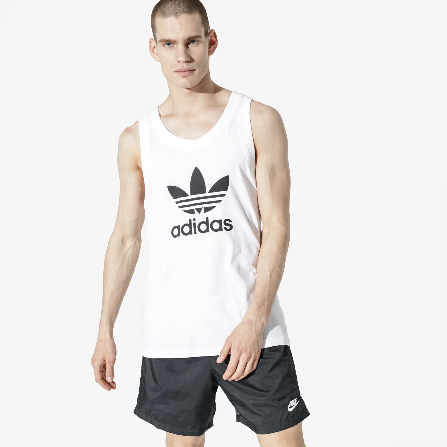 Bărbați tricou ADIDAS MAIOU TREFOIL MAIOU WHT DV1508 Alb