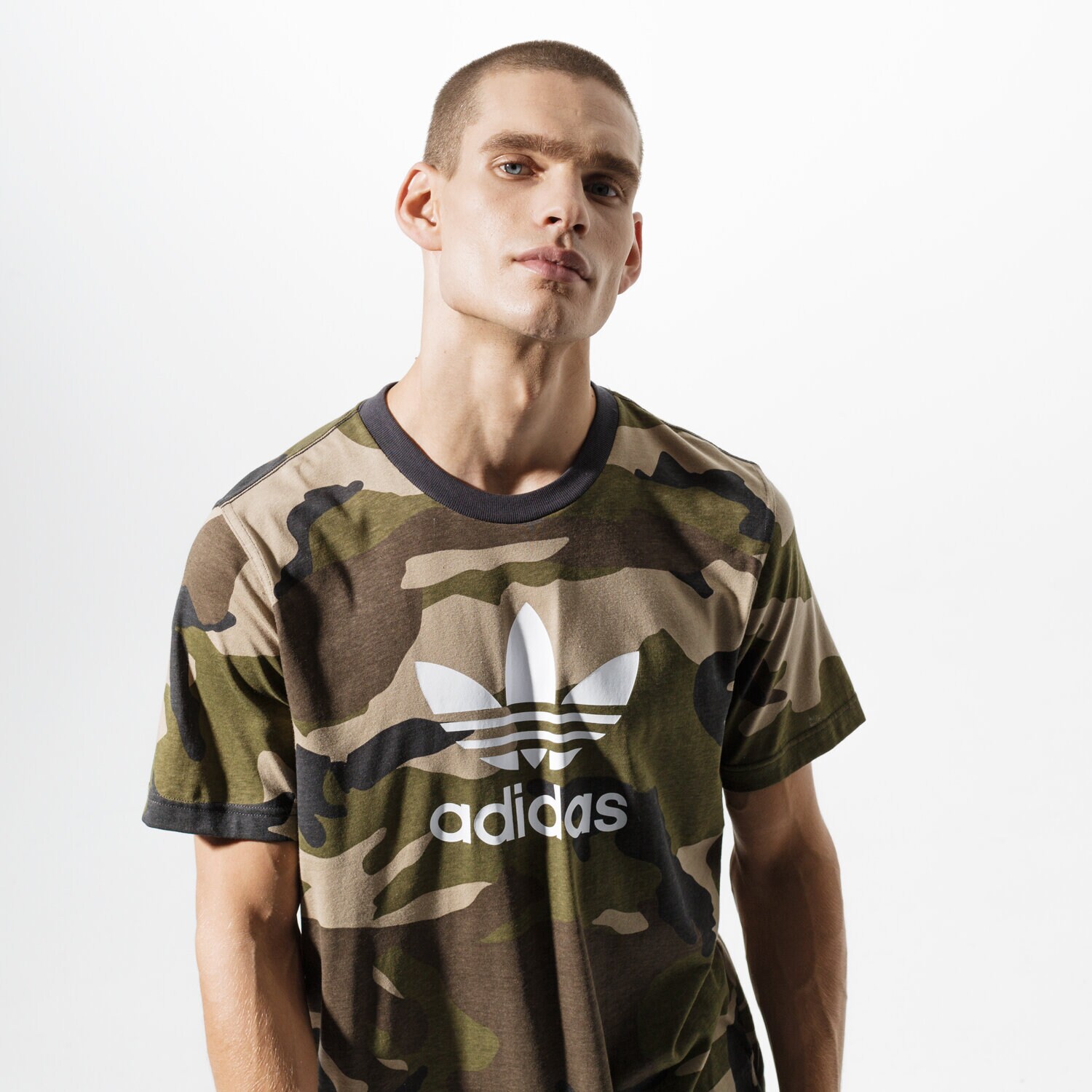 Bărbați tricou ADIDAS TRICOU SS CAMO TEE DV2067 Maro