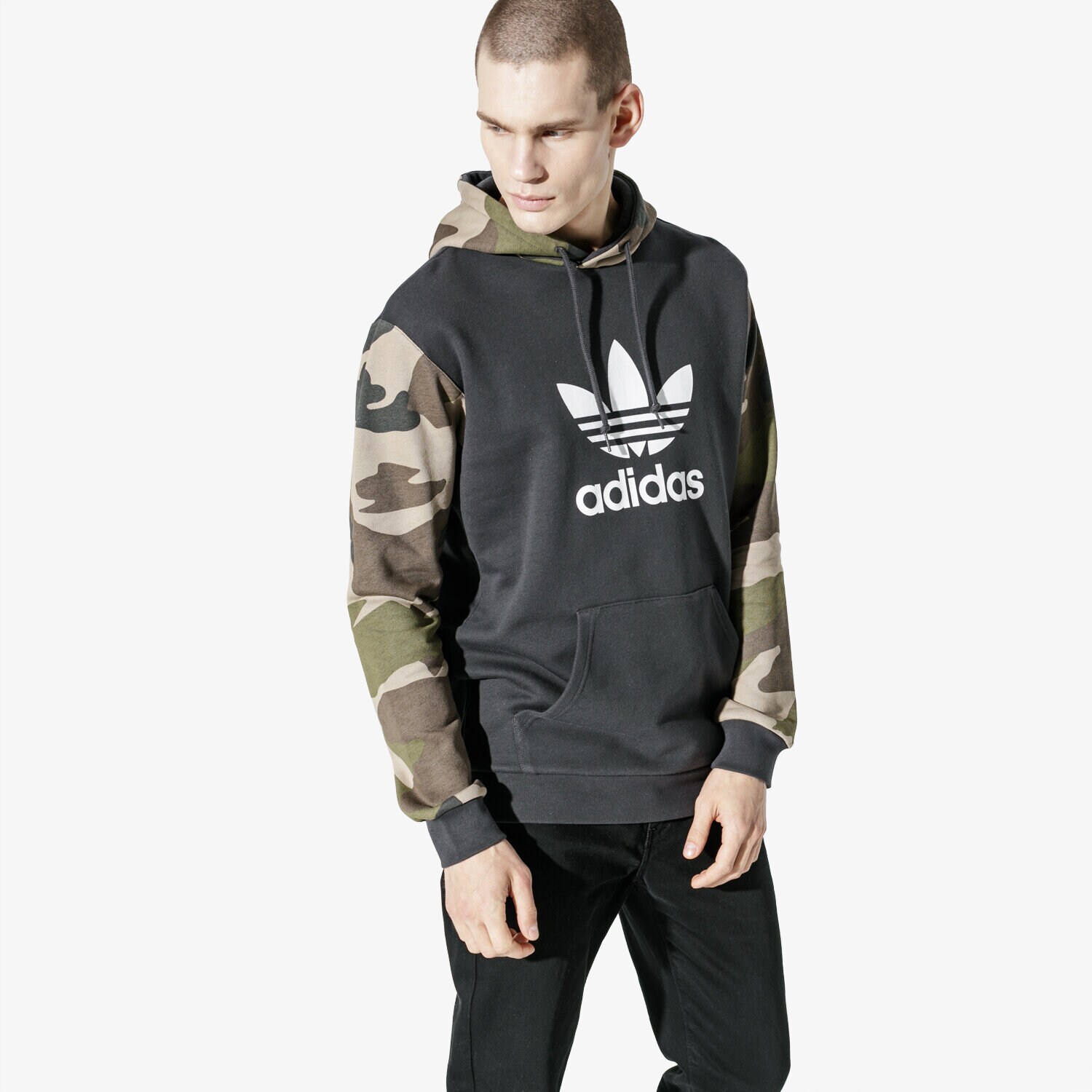 Bărbați bluză ADIDAS BLUZĂ CAMO OTH HOODY DV2023 Negru