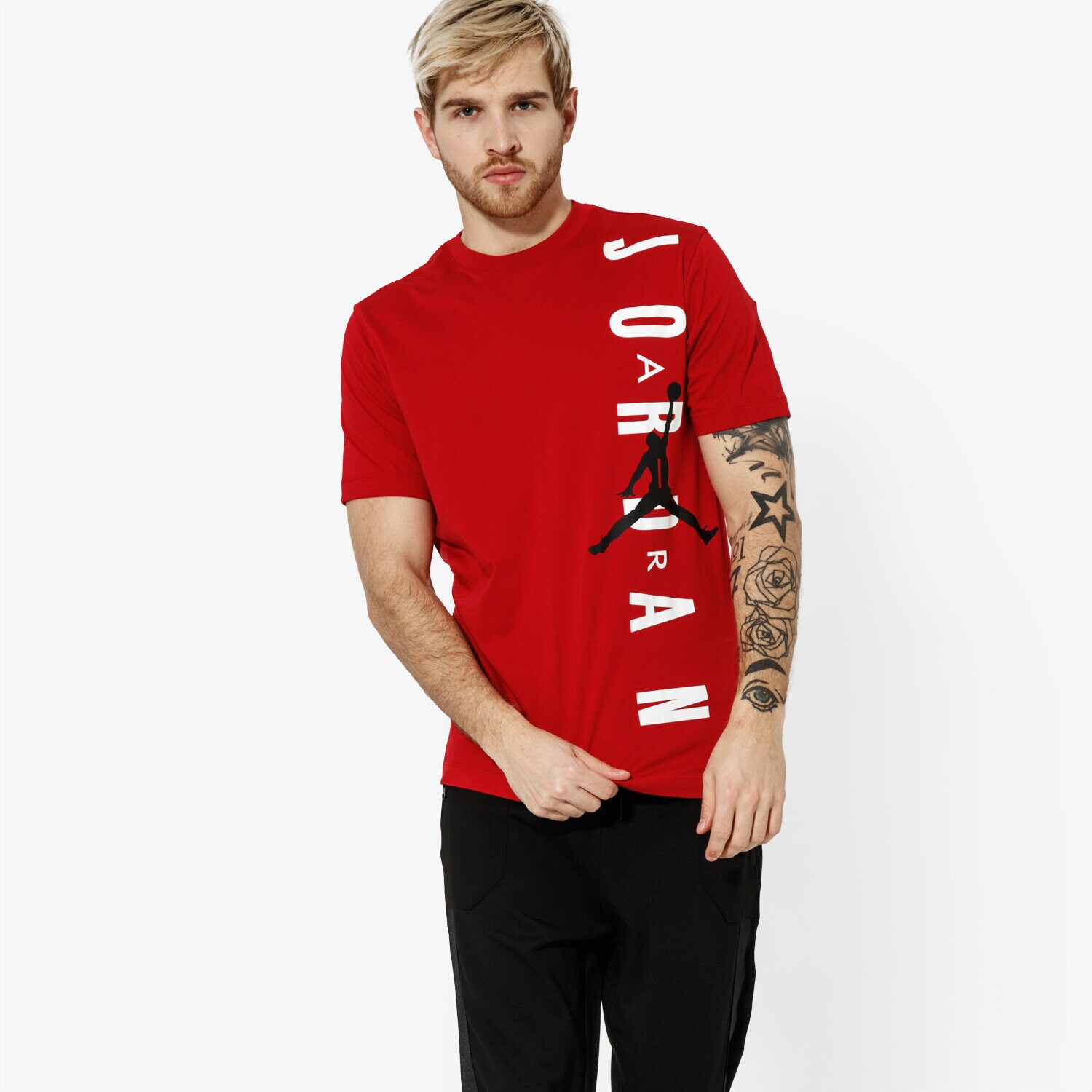 Bărbați tricou JORDAN TRICOU SS M AIR JUMPMAN VERTICAL BV0086-687 Roșu