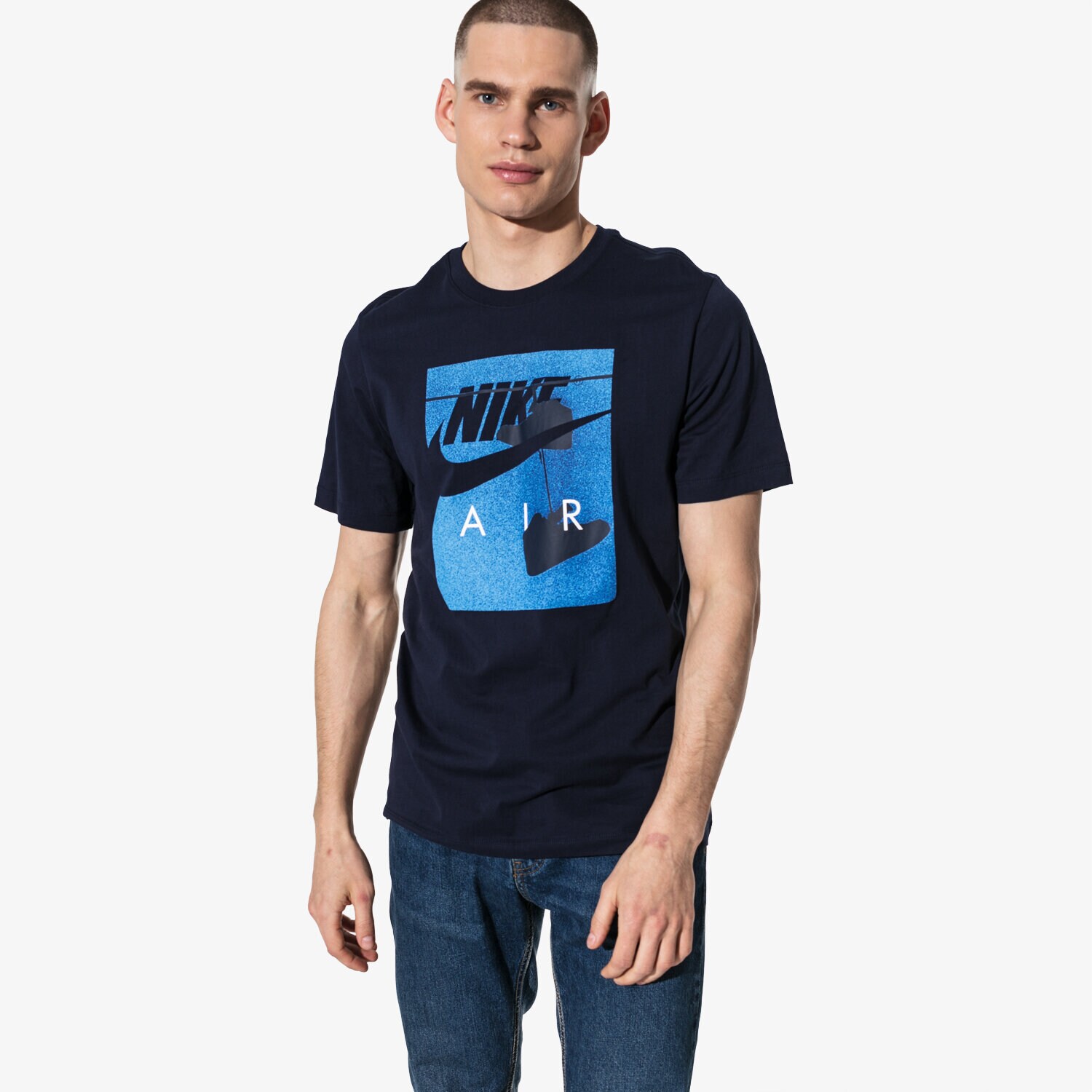 Bărbați tricou NIKE TRICOU SS M NSW TEE NIKEAIR FENCE PHOTO ATHLETIC DEPART AR5031-451 Bleumarin