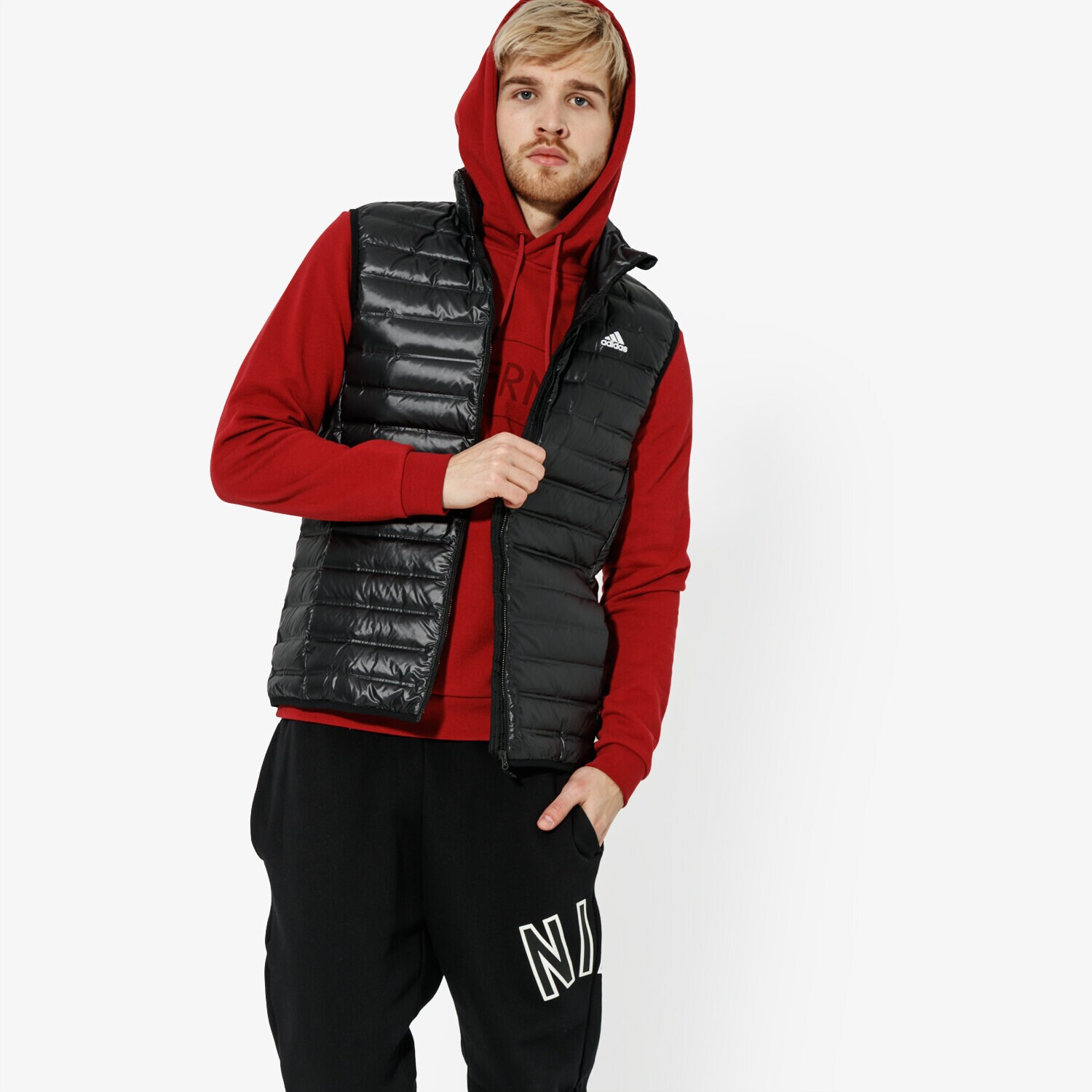 Bărbați eacă de iarnă ADIDAS JACHETĂ VARILITE VEST BLK BS1563 Negru