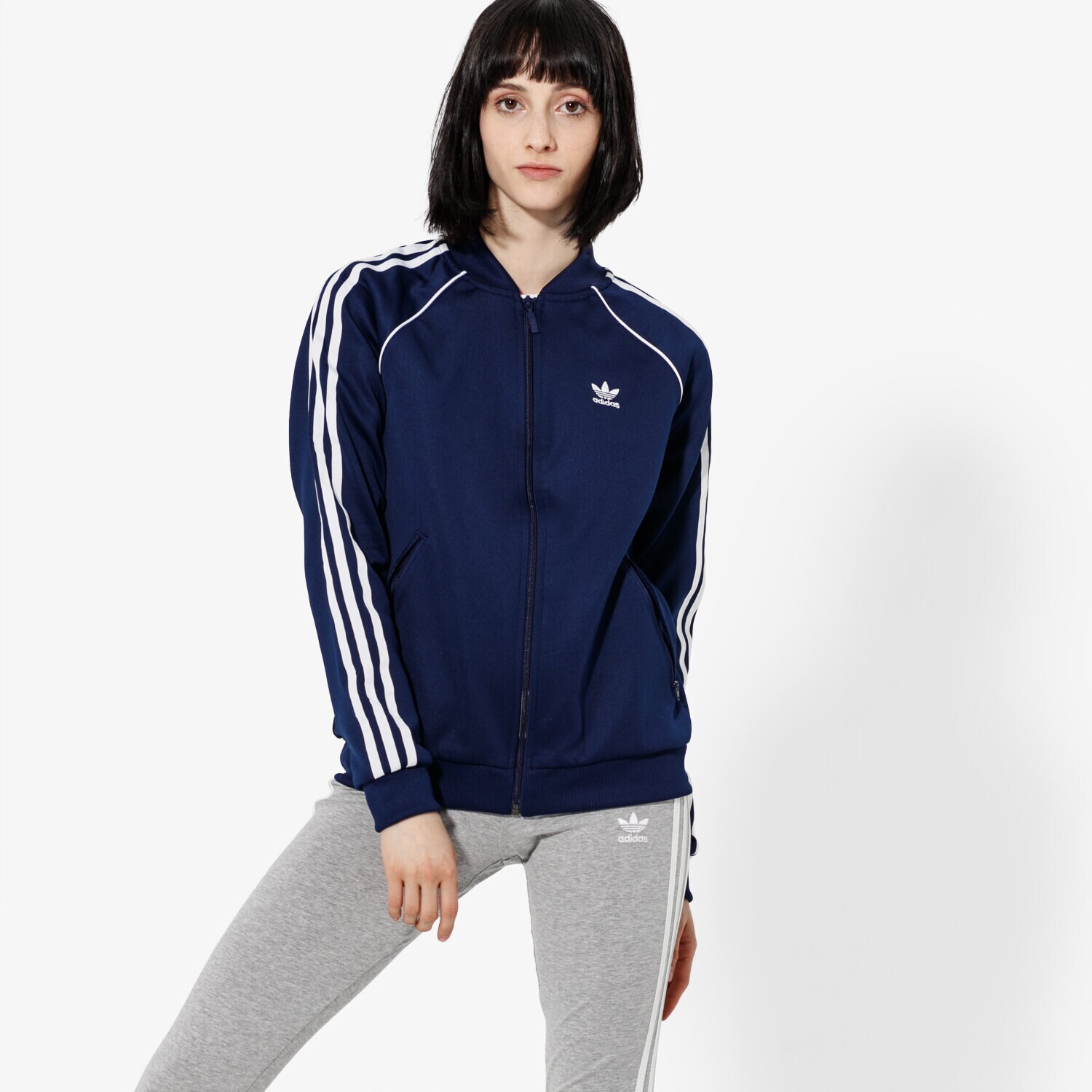 Femei bluză ADIDAS BLUZĂ SST TT ADICOLOR DV2633 Bleumarin