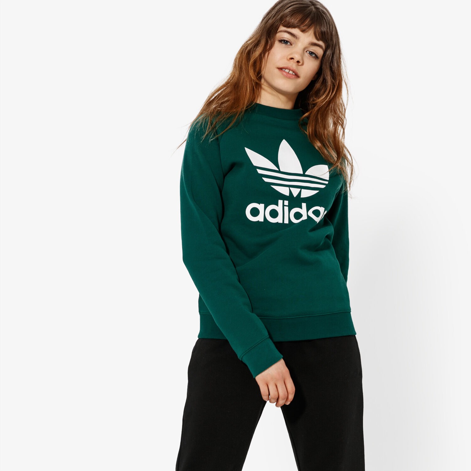 Femei bluză ADIDAS BLUZĂ TRF CREW SWEAT ADICOLOR DV2623 Verde