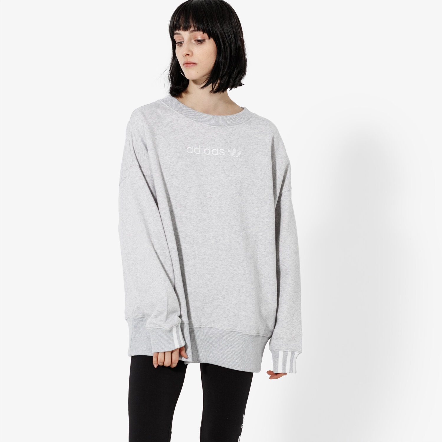Femei bluză ADIDAS BLUZĂ COEEZE SWEAT COEEZE DU7194 Gri