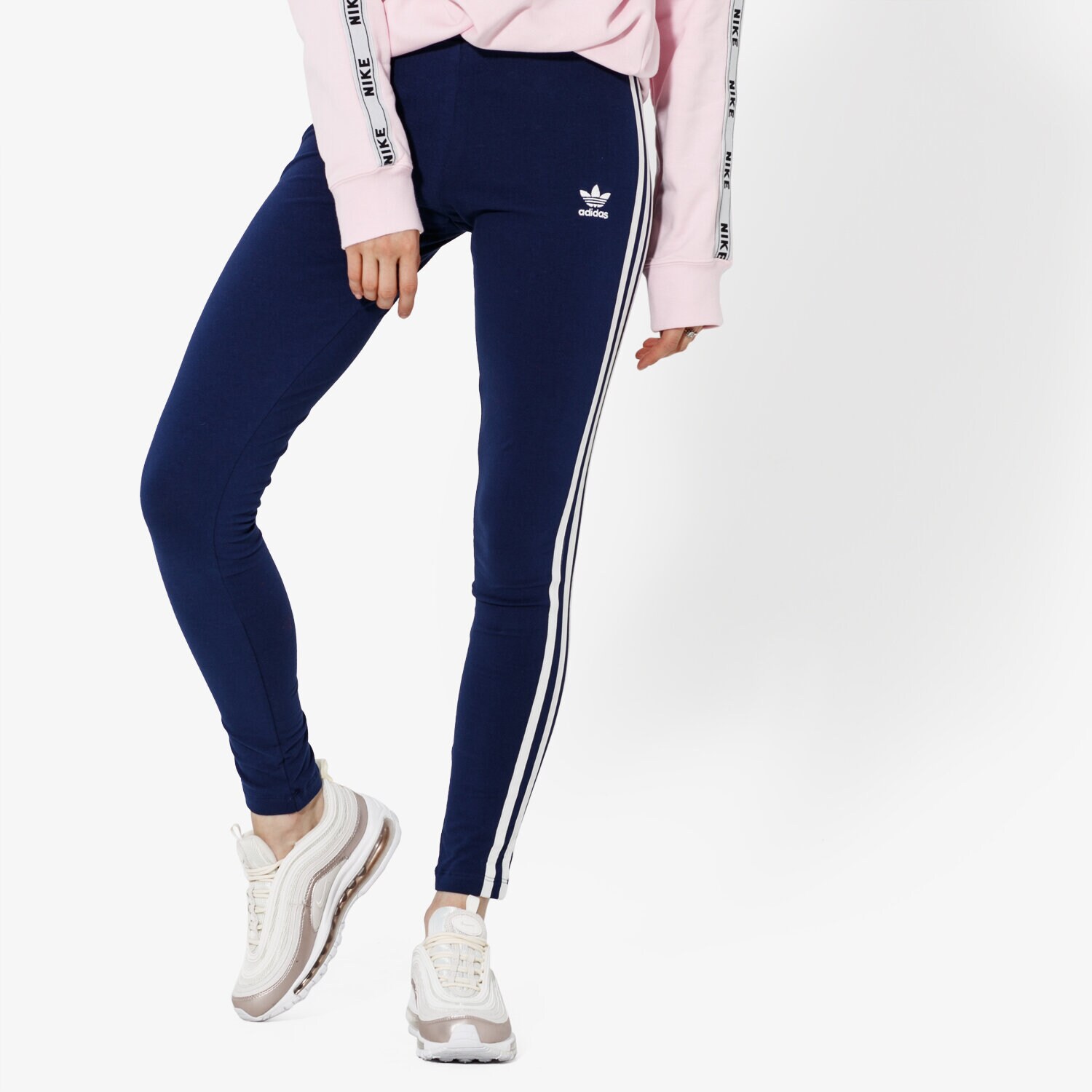 Femei pantaloni ADIDAS COLANȚI 3 STR TIGHT ADICOLOR DV2615 Bleumarin