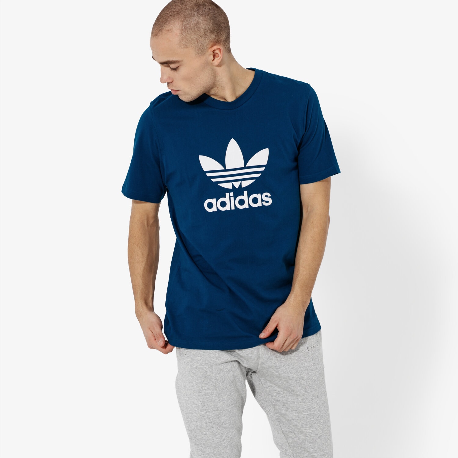 Bărbați tricou ADIDAS TRICOU SS TREFOIL TRICOU ADICOLOR DV1603 Albastru