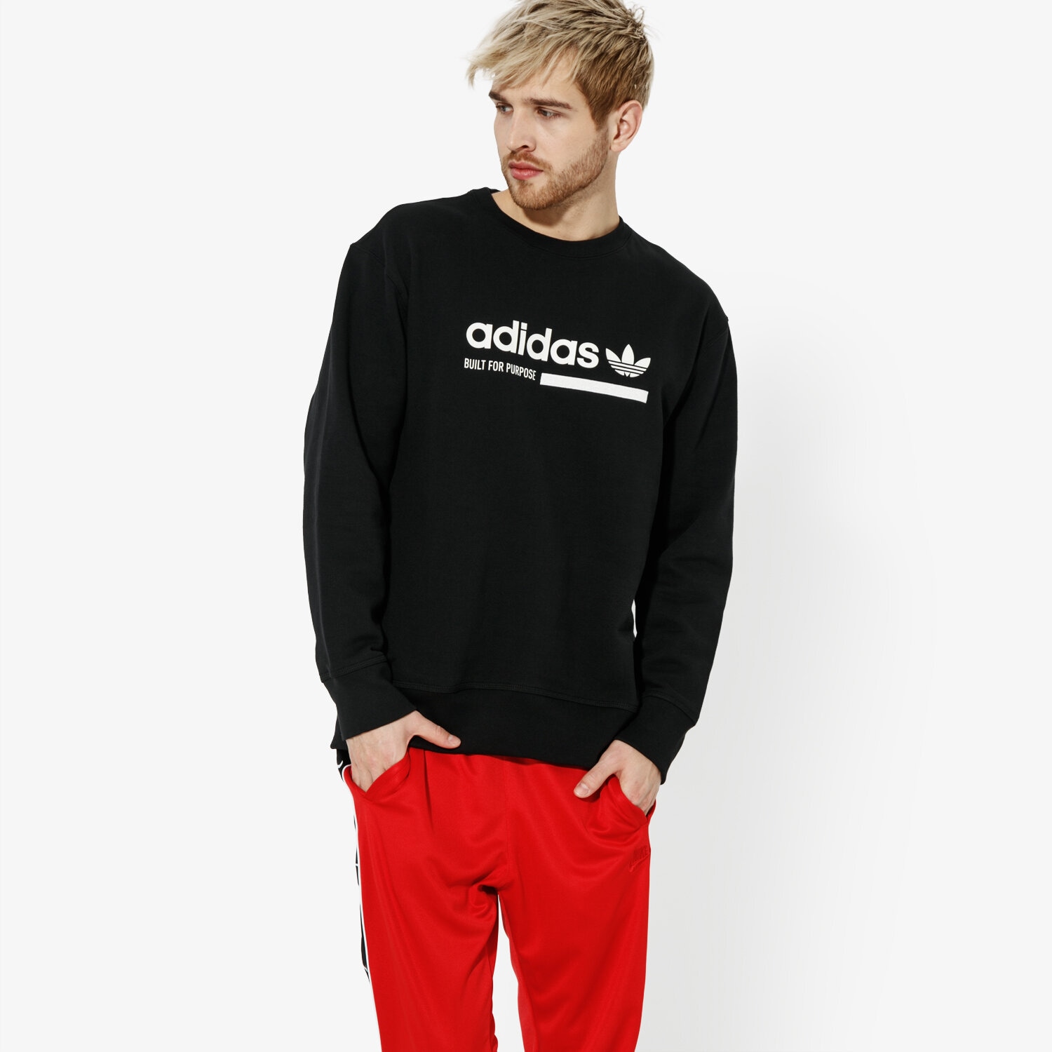 Bărbați bluză ADIDAS BLUZĂ KAVAL CREW KAVAL DX3720 Negru