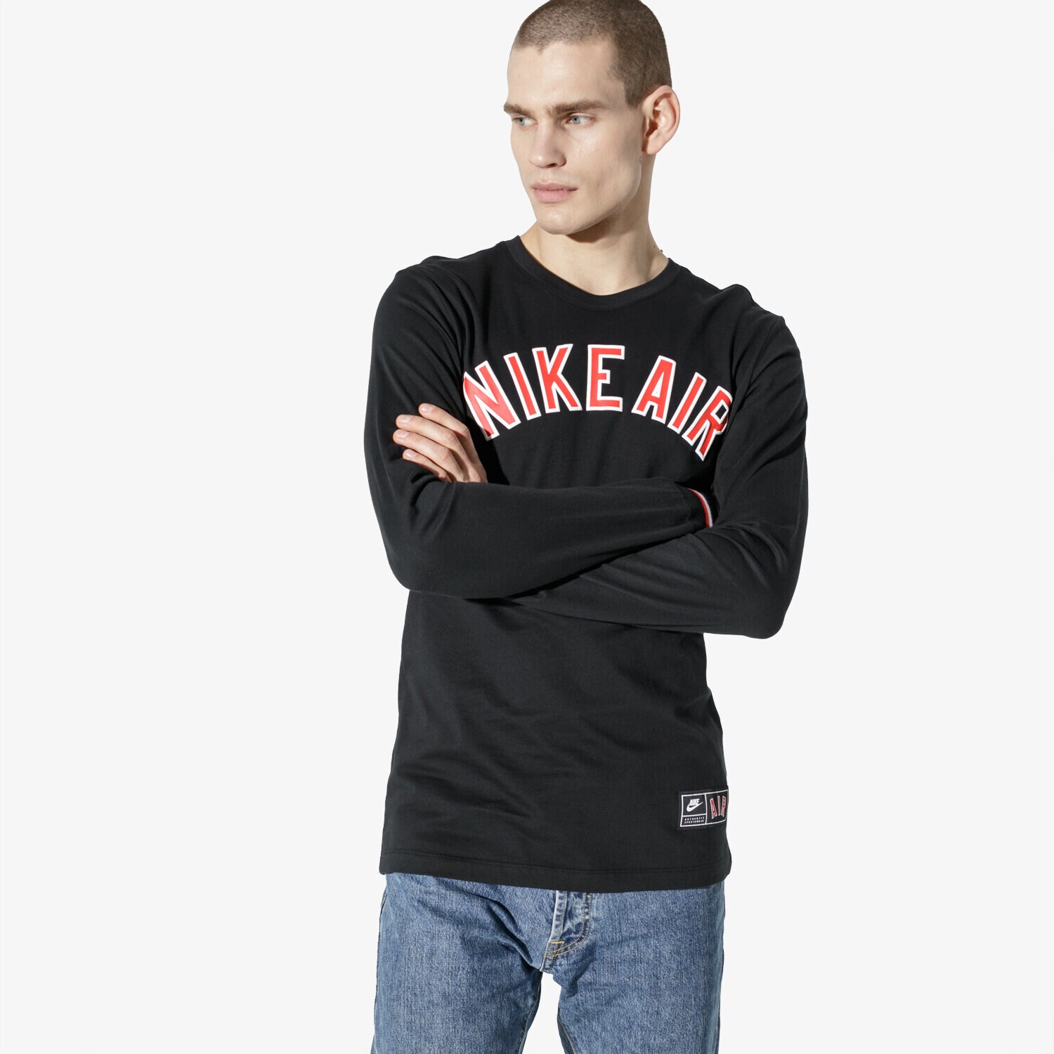 Bărbați tricou NIKE TRICOU LS M NSW TEE LS CLTR NIKE AIR 1 AR5172-010 Negru